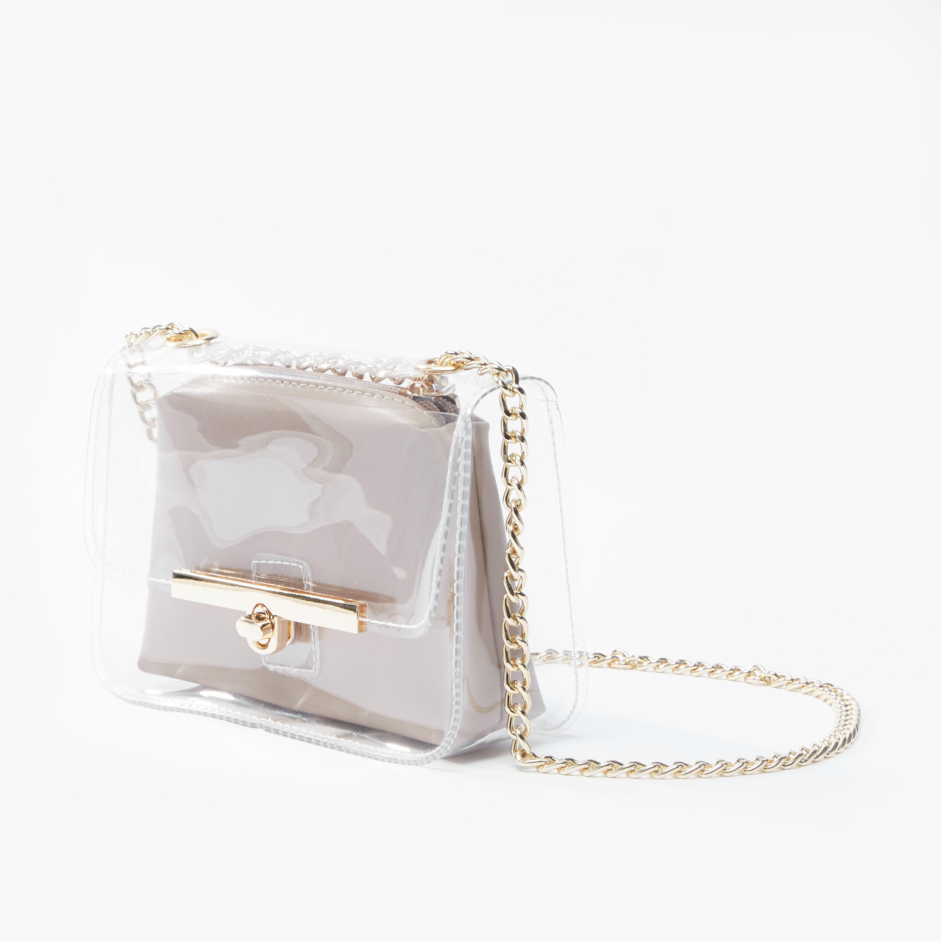 حقيبة ساتشيل بارزة الملمس بقفل إغلاق دوّار وسلسلة ميتاليك-women-bagsandwallets-handbags-image-1