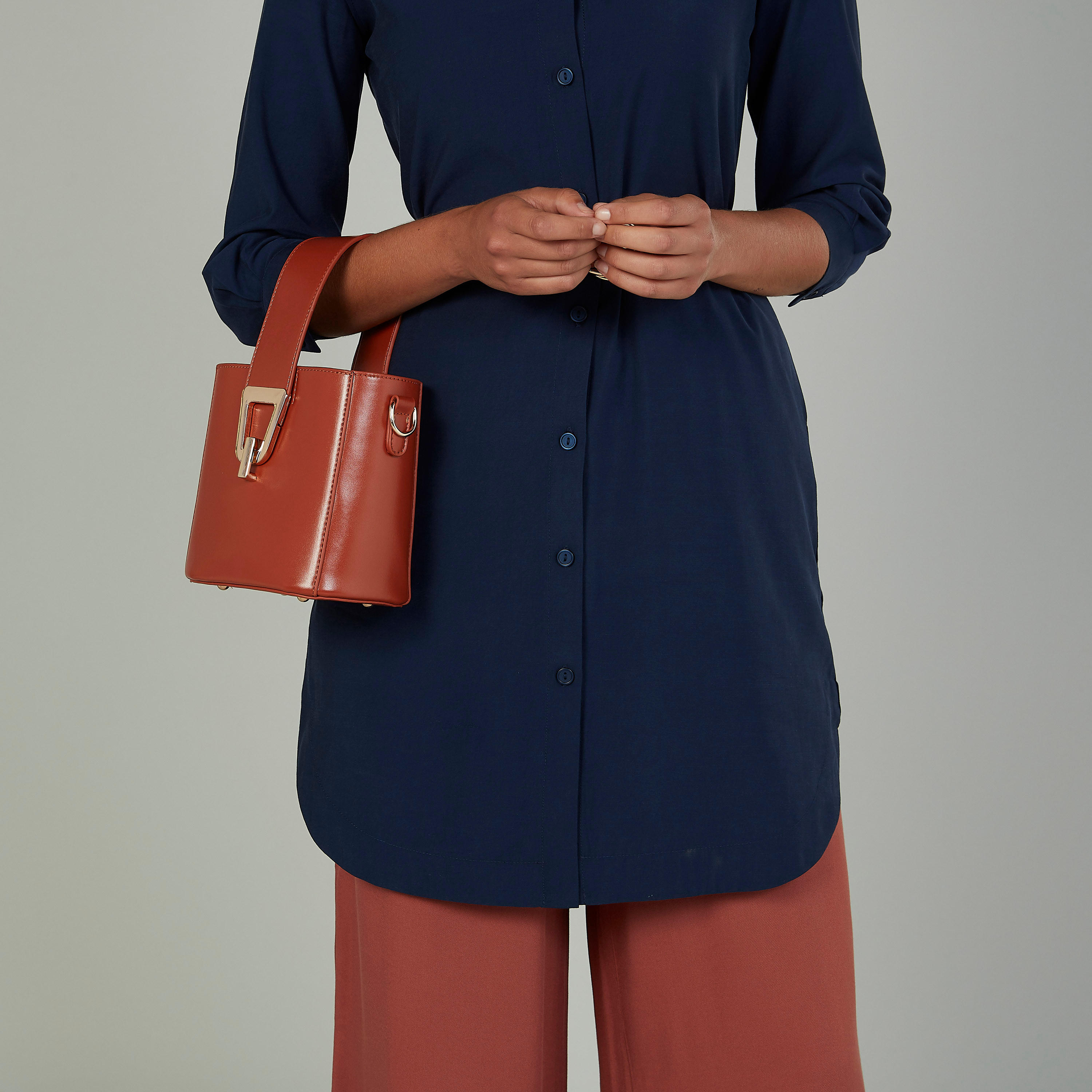 Plain Bucket Handbag with Detachable Strap and Top Handle-women-bagsandwallets-handbags-image-2