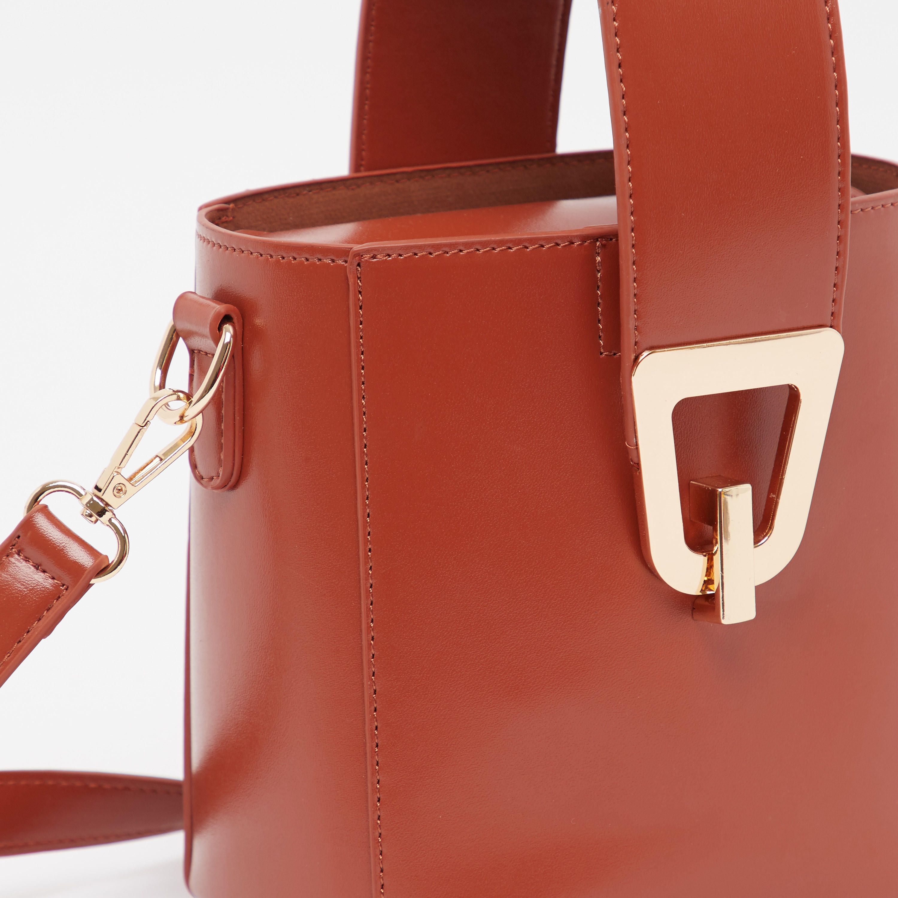 Plain Bucket Handbag with Detachable Strap and Top Handle-women-bagsandwallets-handbags-image-4
