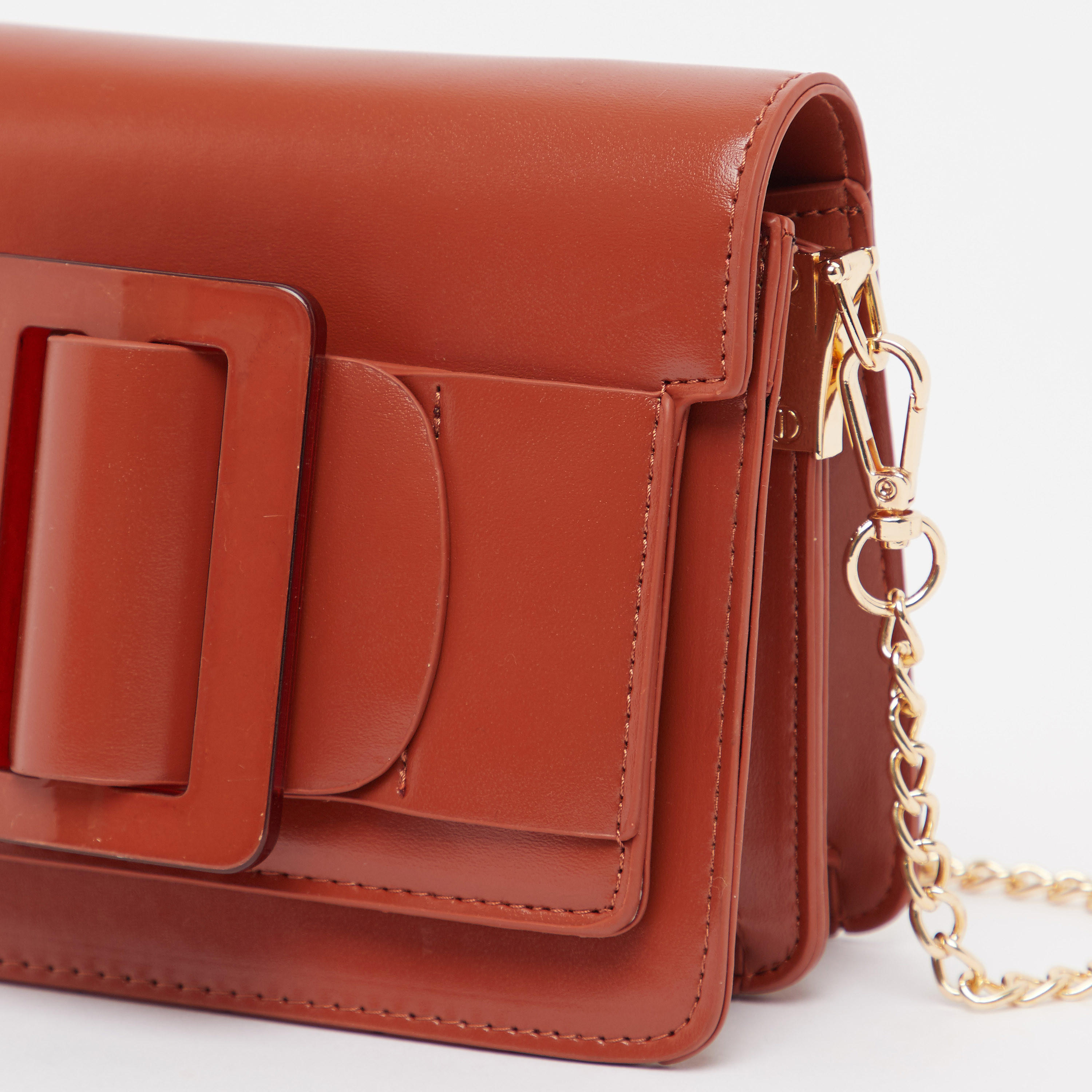 حقيبة كروس بودي سادة بسلسلة ميتاليك وزر إغلاق مغناطيسي-women-bagsandwallets-handbags-image-4