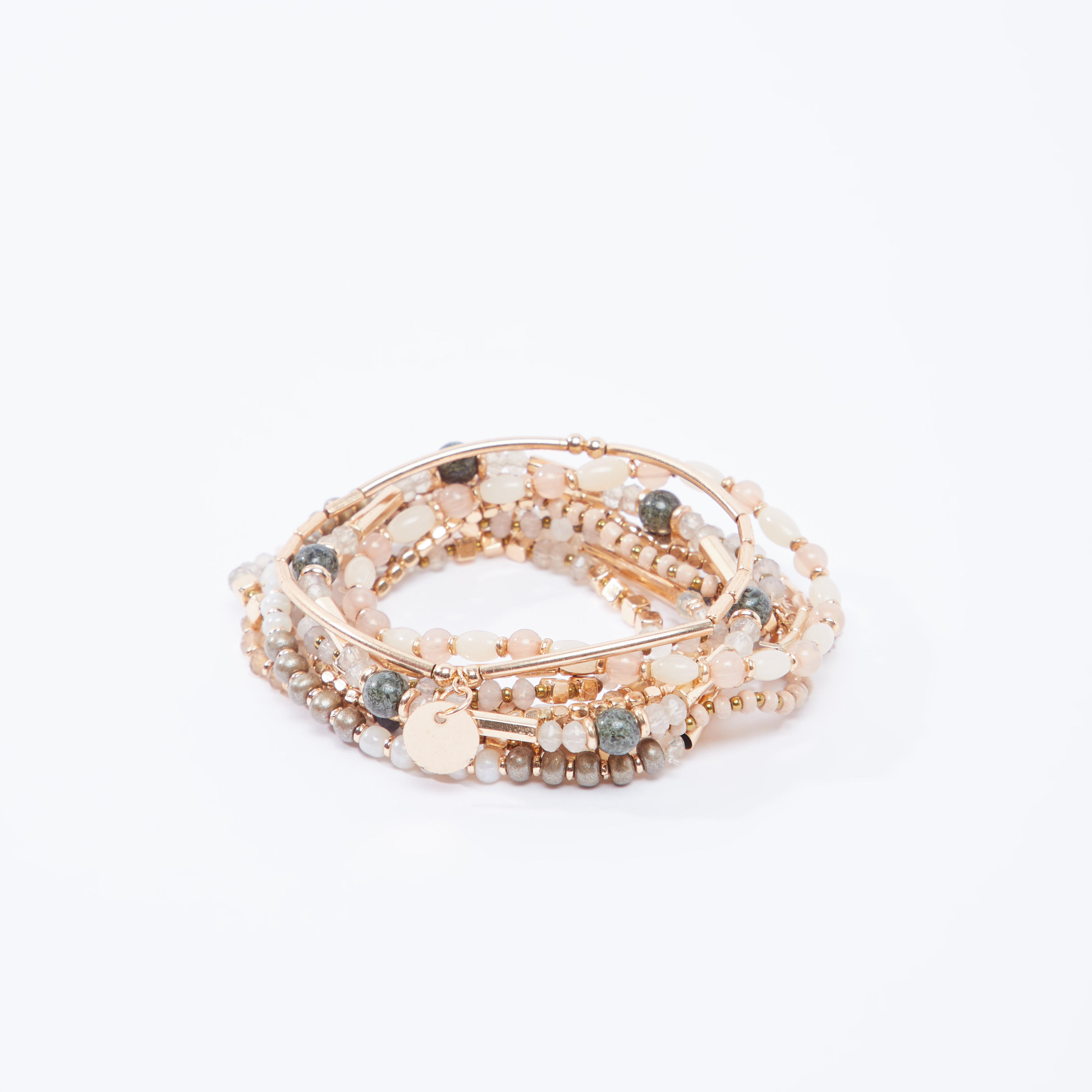 أساور مزيّنة - طقم من 10 قطع-women-watchesandjewellery-jewellery-banglesandbracelets-image-1