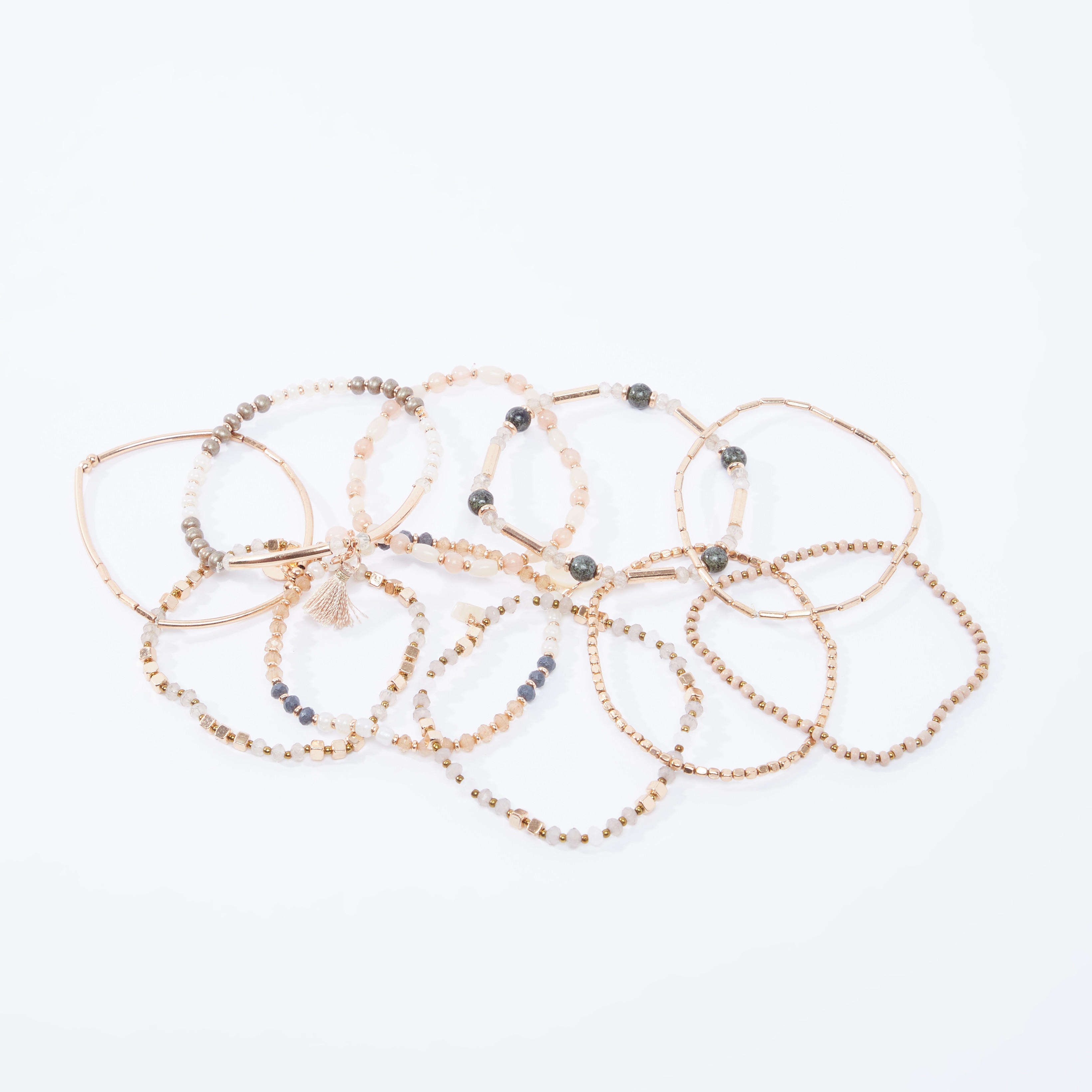 أساور مزيّنة - طقم من 10 قطع-women-watchesandjewellery-jewellery-banglesandbracelets-image-3