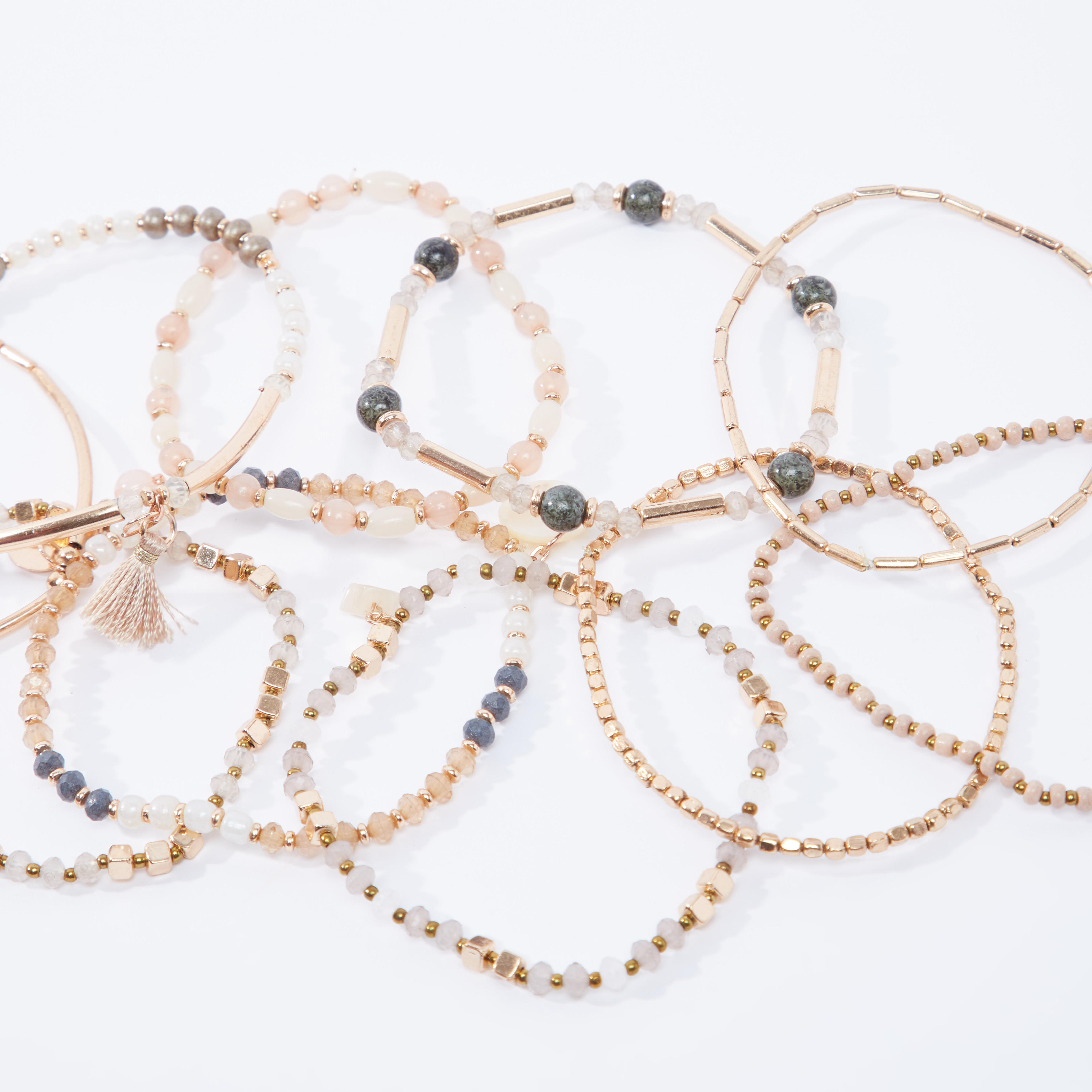 أساور مزيّنة - طقم من 10 قطع-women-watchesandjewellery-jewellery-banglesandbracelets-image-4