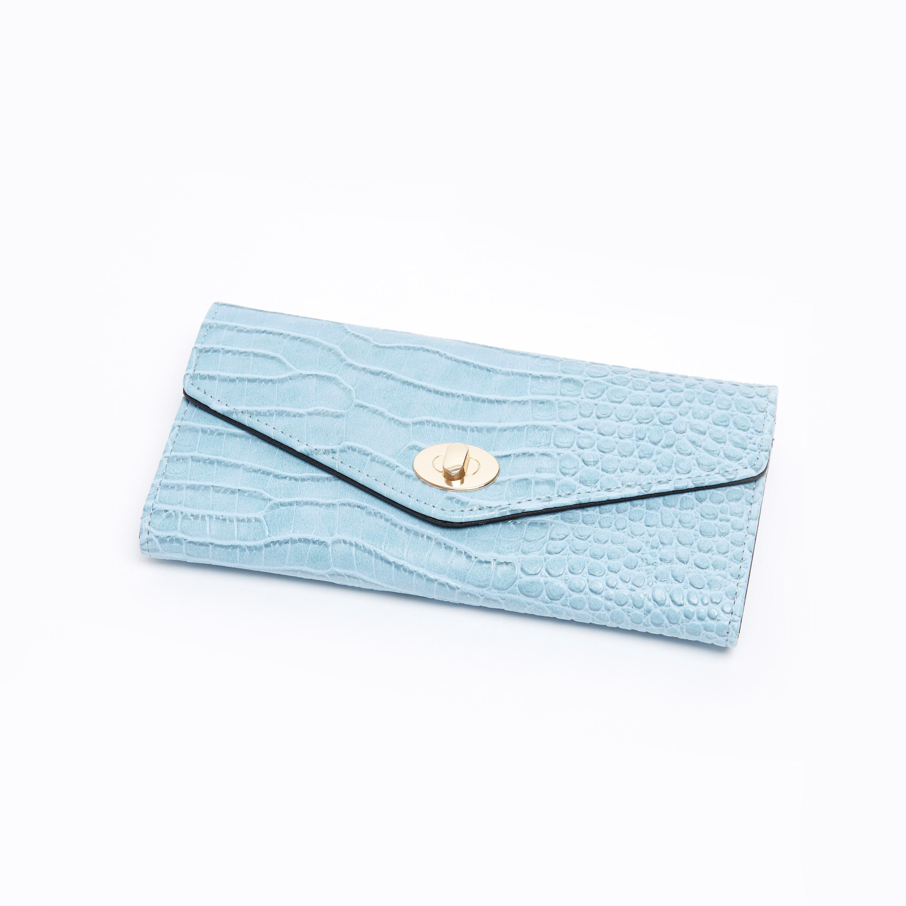 محفظة طويلة بارزة الملمس بطيّة وزر إغلاق دوّار-women-bagsandwallets-wallets-image-2