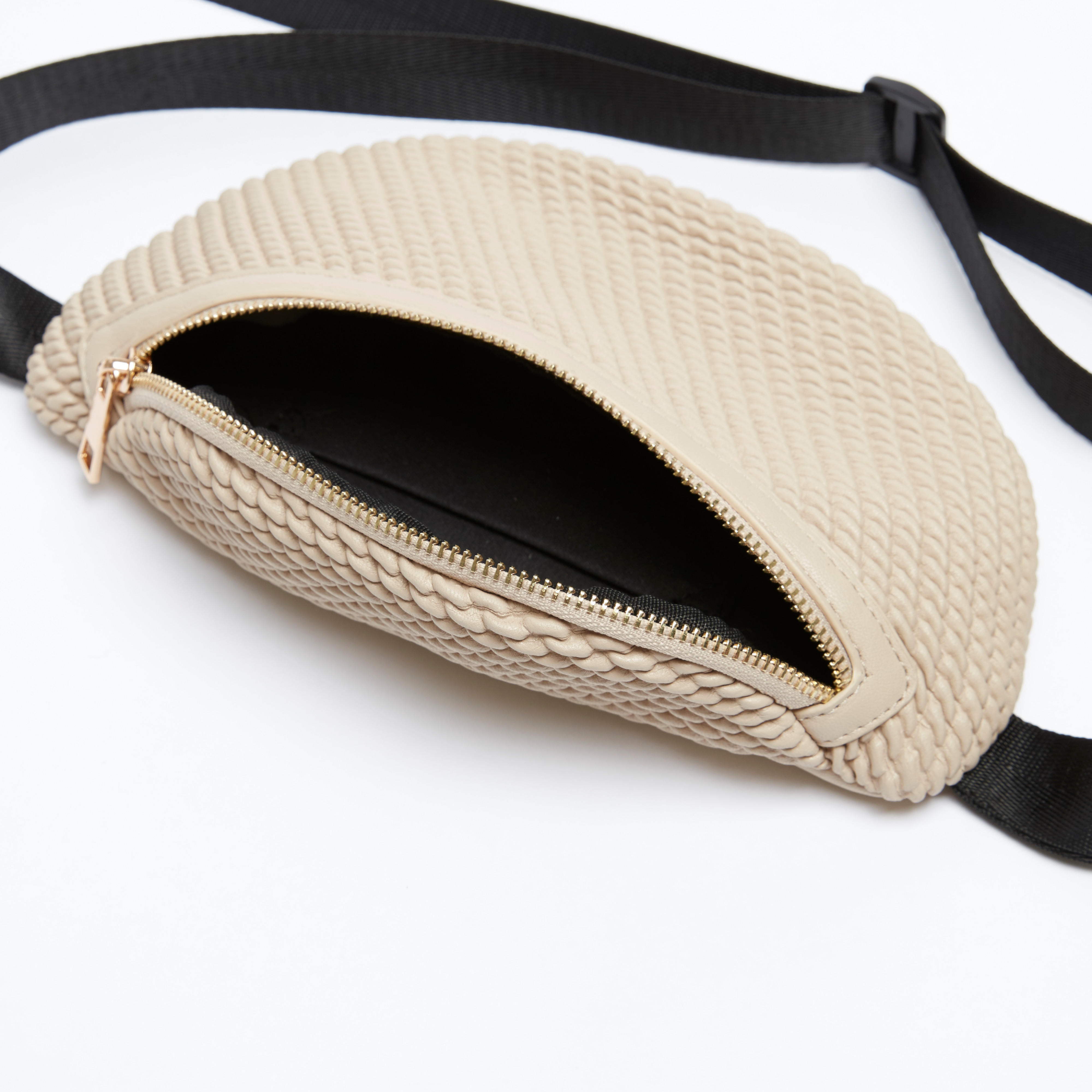 شنطة خصر بارزة الملمس بحزام قابل للتعديل وإبزيم إغلاق-women-bagsandwallets-handbags-image-4
