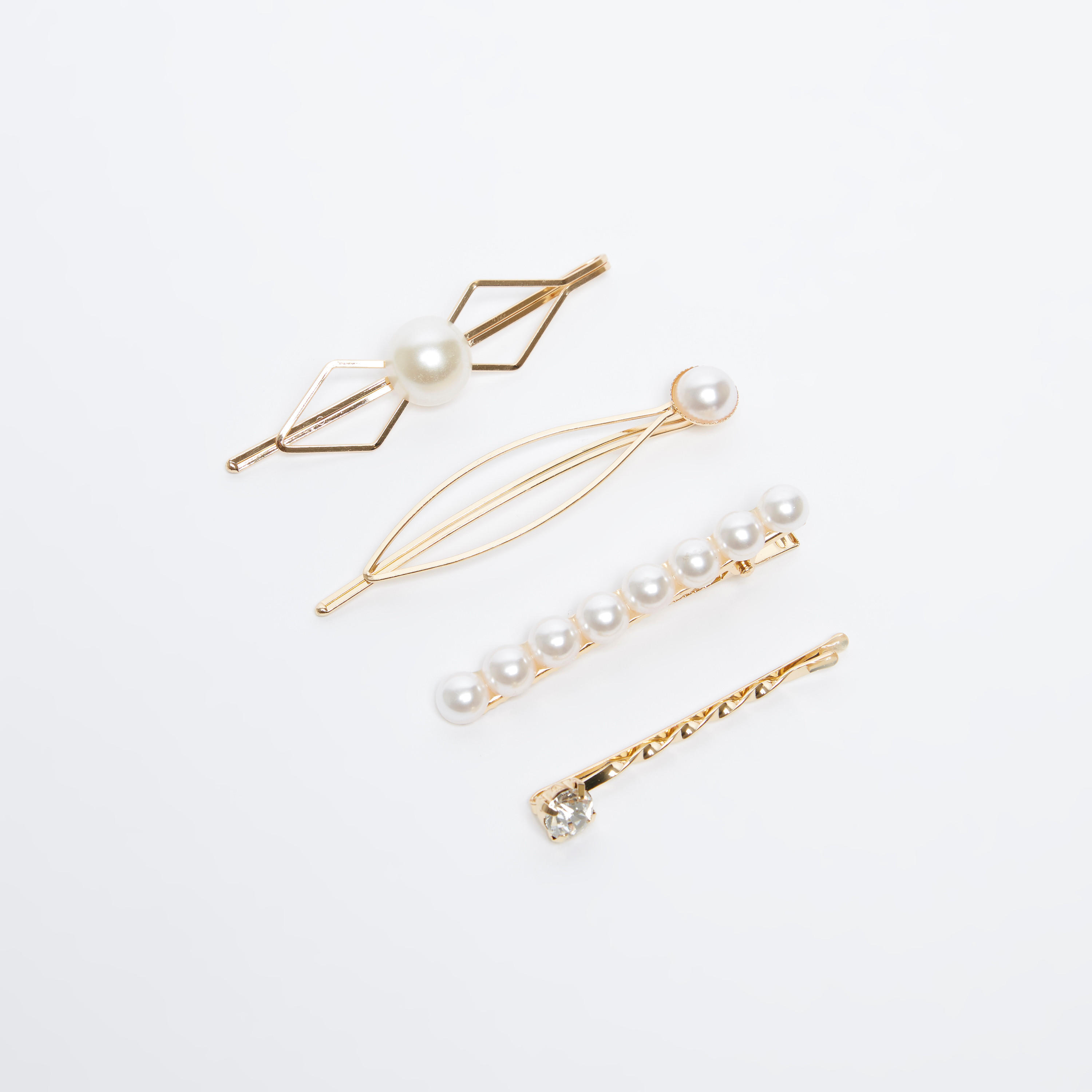 دبابيس شعر مزيّنة - طقم من 4 قطع-women-hairaccessories-image-1