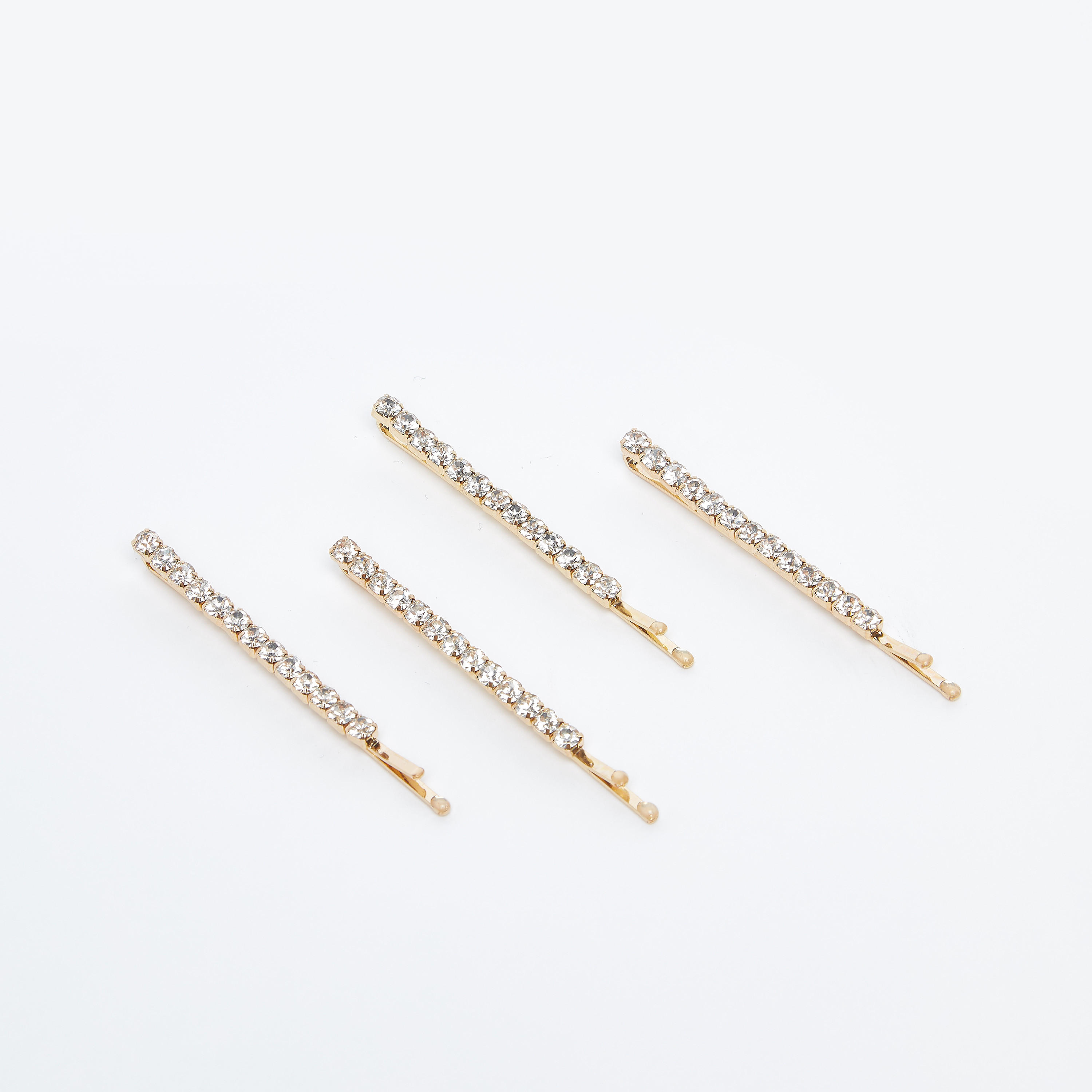 مشابك شعر بتفاصيل مرصّعة - طقم من 4 قطع-women-hairaccessories-image-2