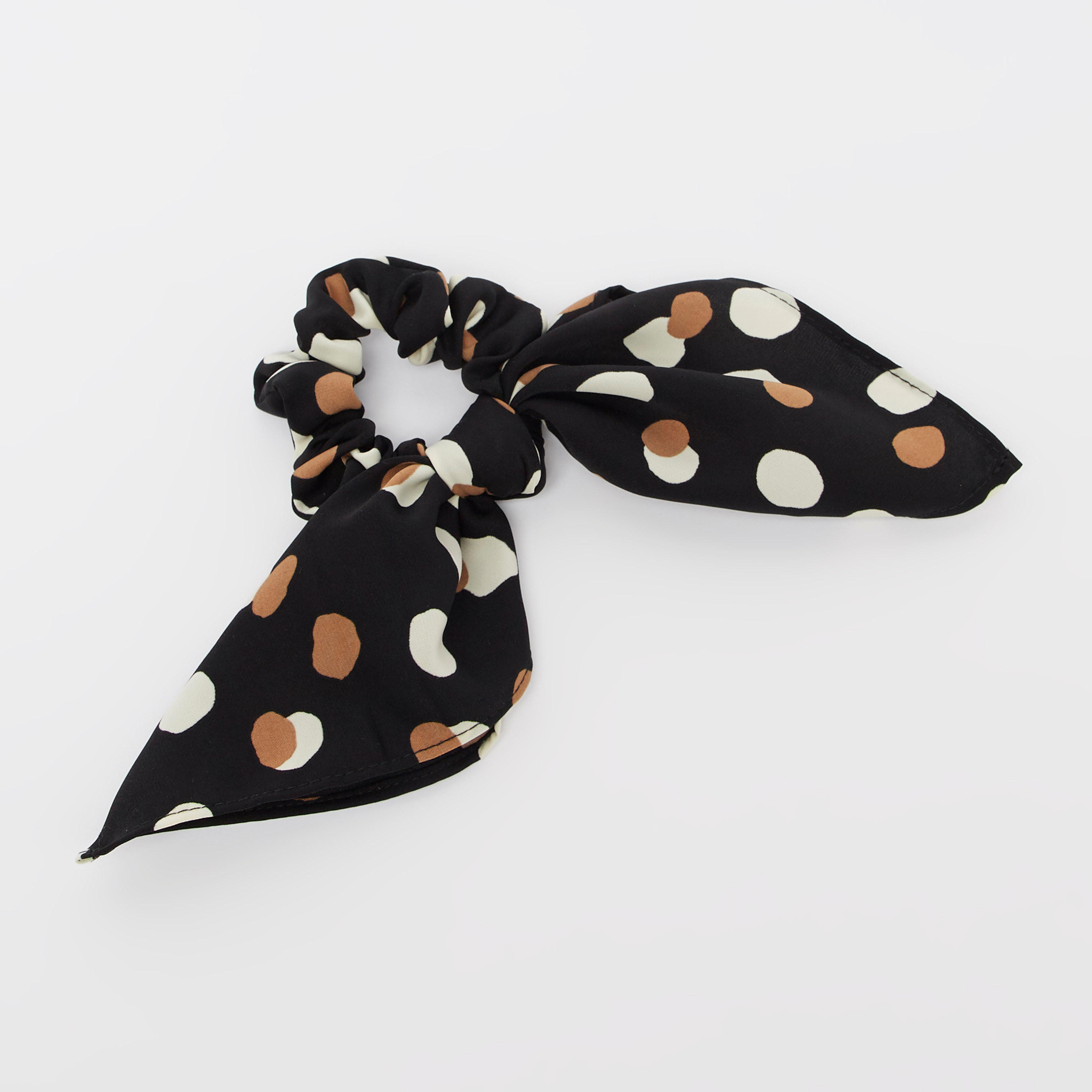 Printed Hair Tie with Knot Detail-women-hairaccessories-image-1