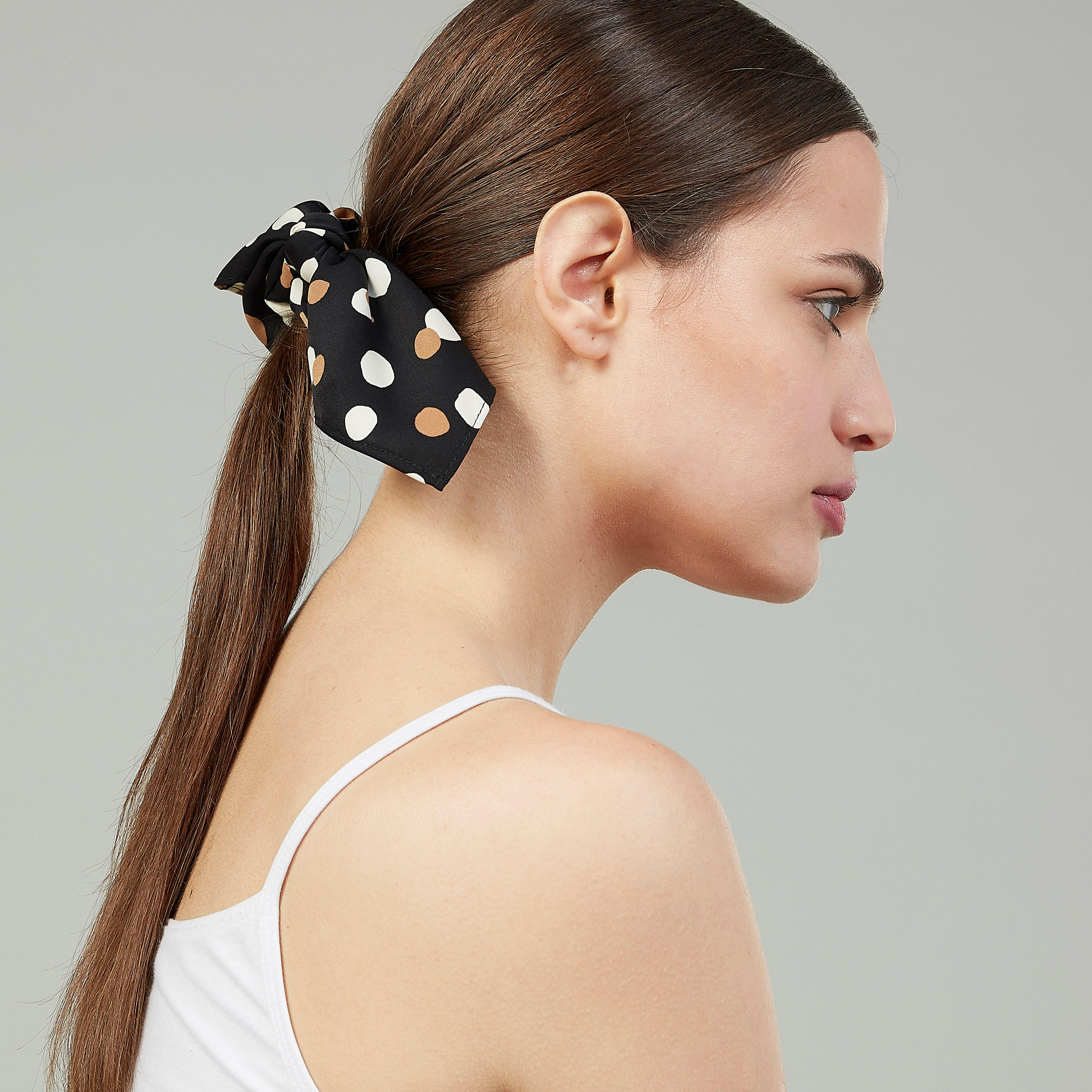 Printed Hair Tie with Knot Detail-women-hairaccessories-image-2