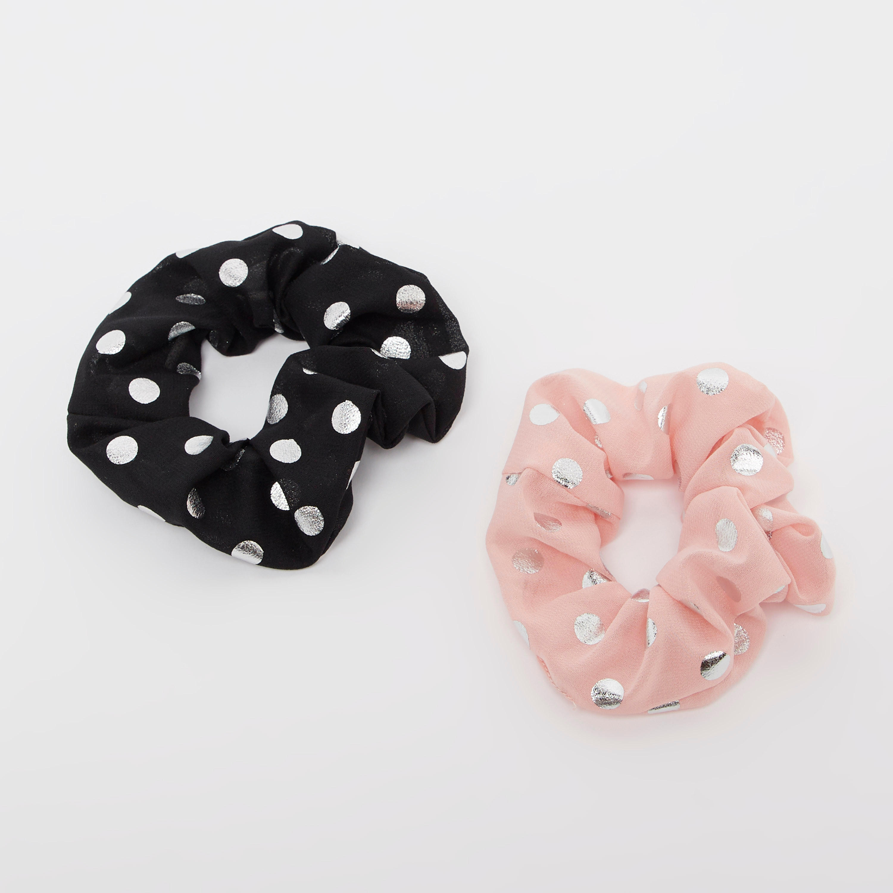 ربطات شعر بطبعات رقائق معدنية - طقم من قطعتين-women-hairaccessories-image-1