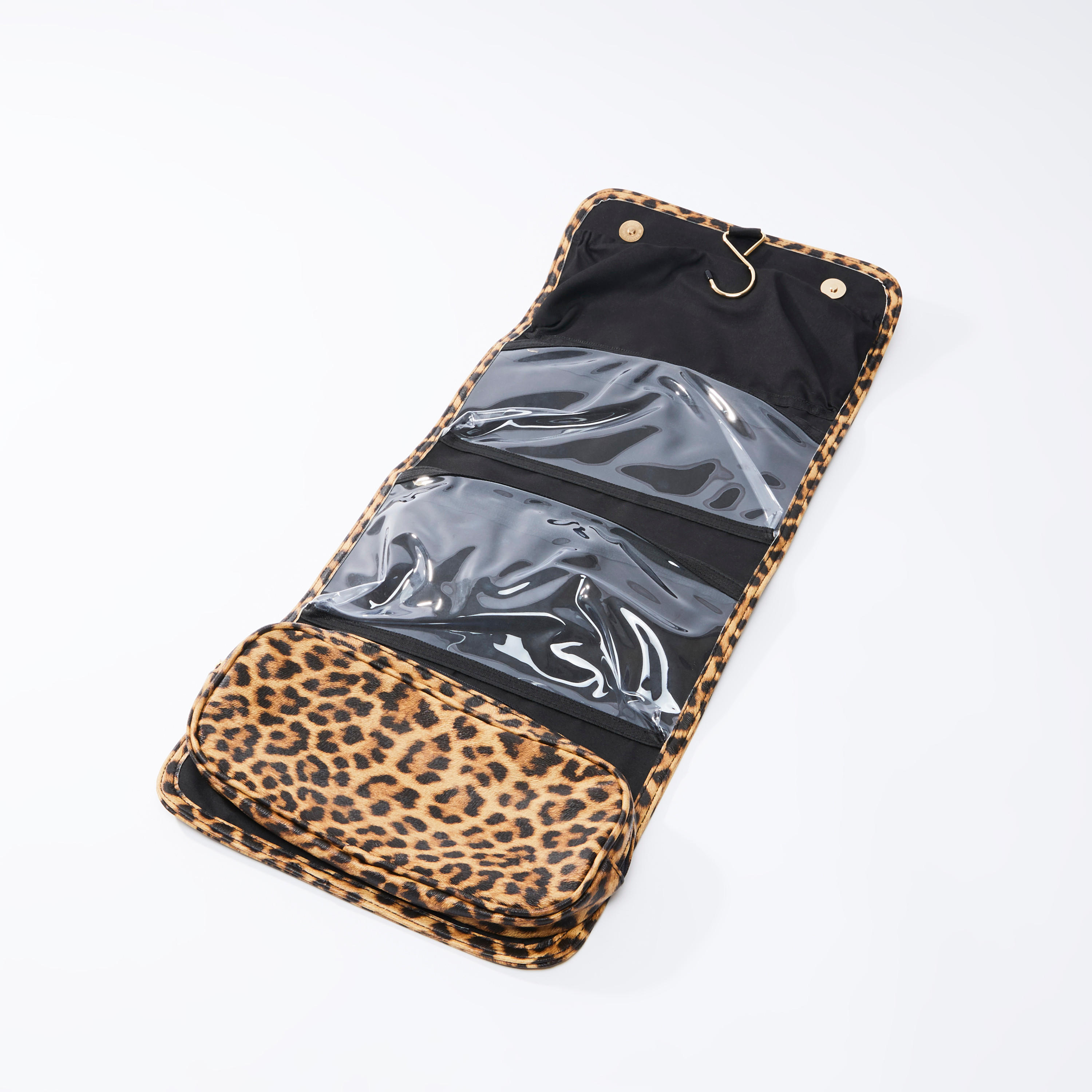 Animal Printed Tri-Fold Cosmetic Bag with Magnetic Snap Closure-women-bagsandwallets-handbags-image-2