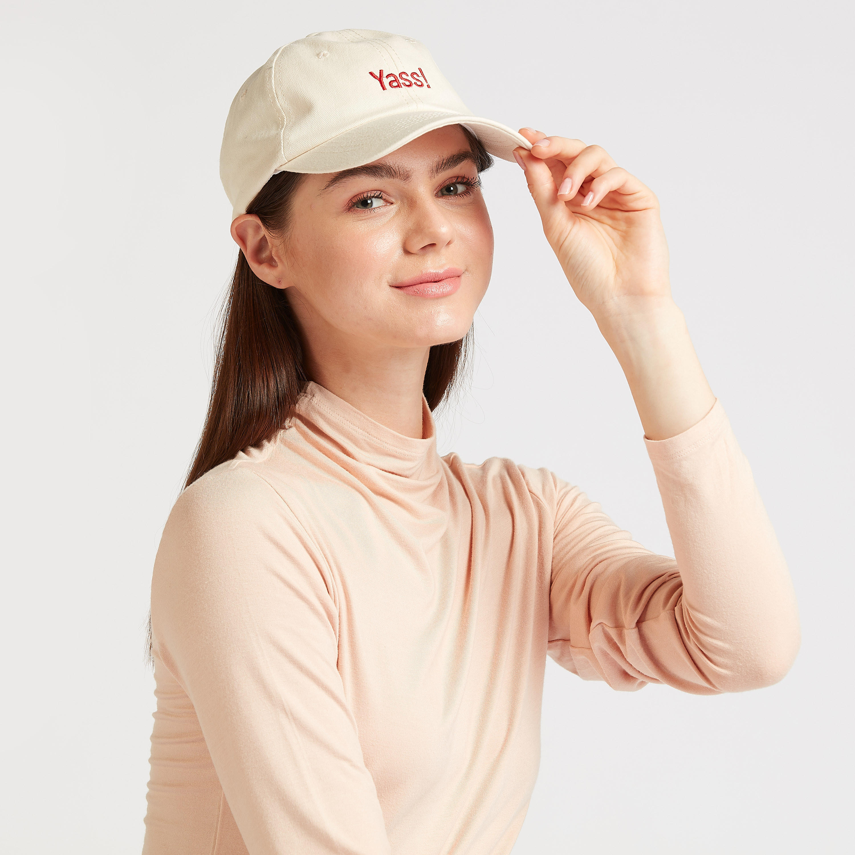 كاب بارز الملمس بإبزيم إغلاق-women-clothingaccessories-capsandhats-image-2