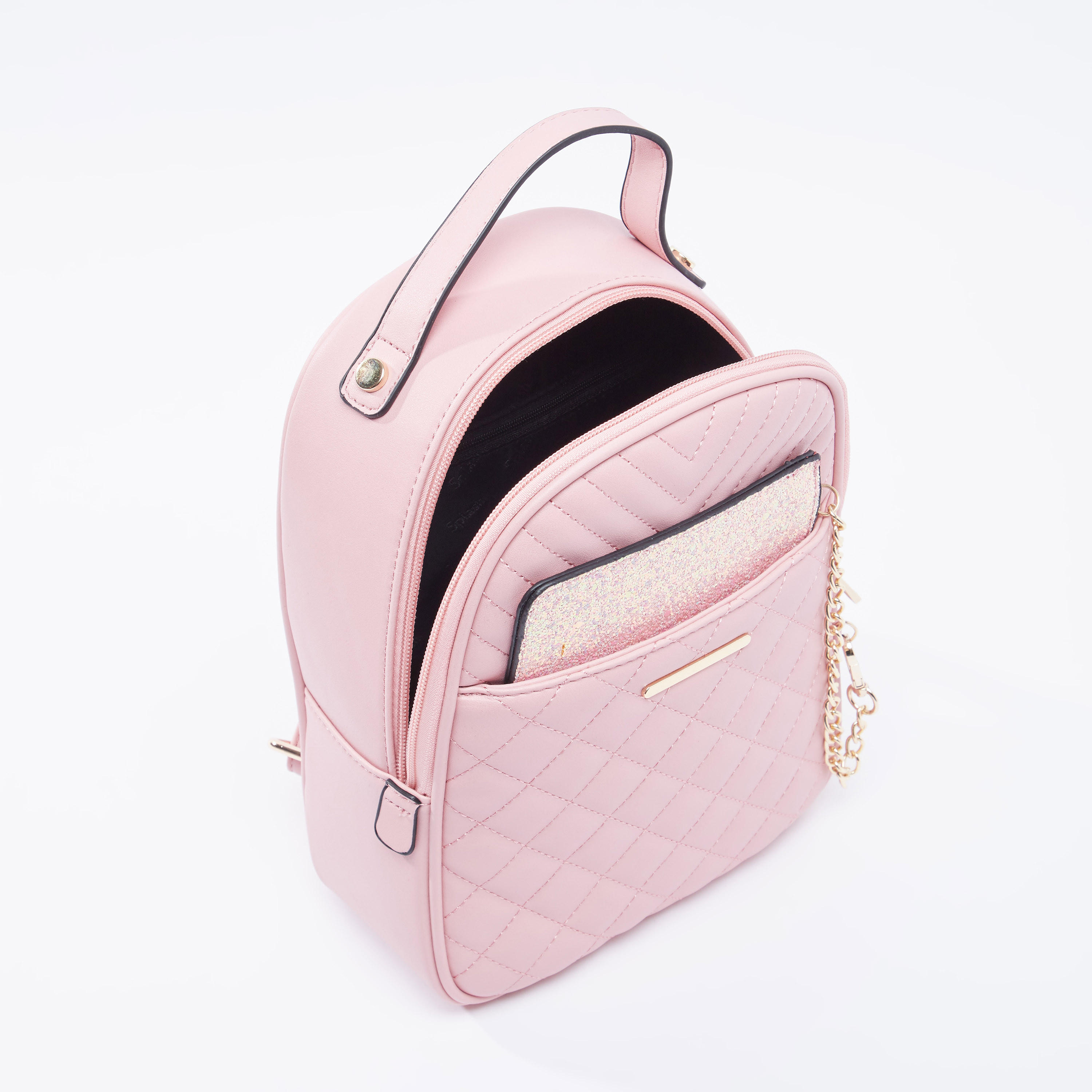 شنطة ظهر مبطنة بحمالات قابلة للتعديل بمقبض علوي-women-bagsandwallets-handbags-image-1