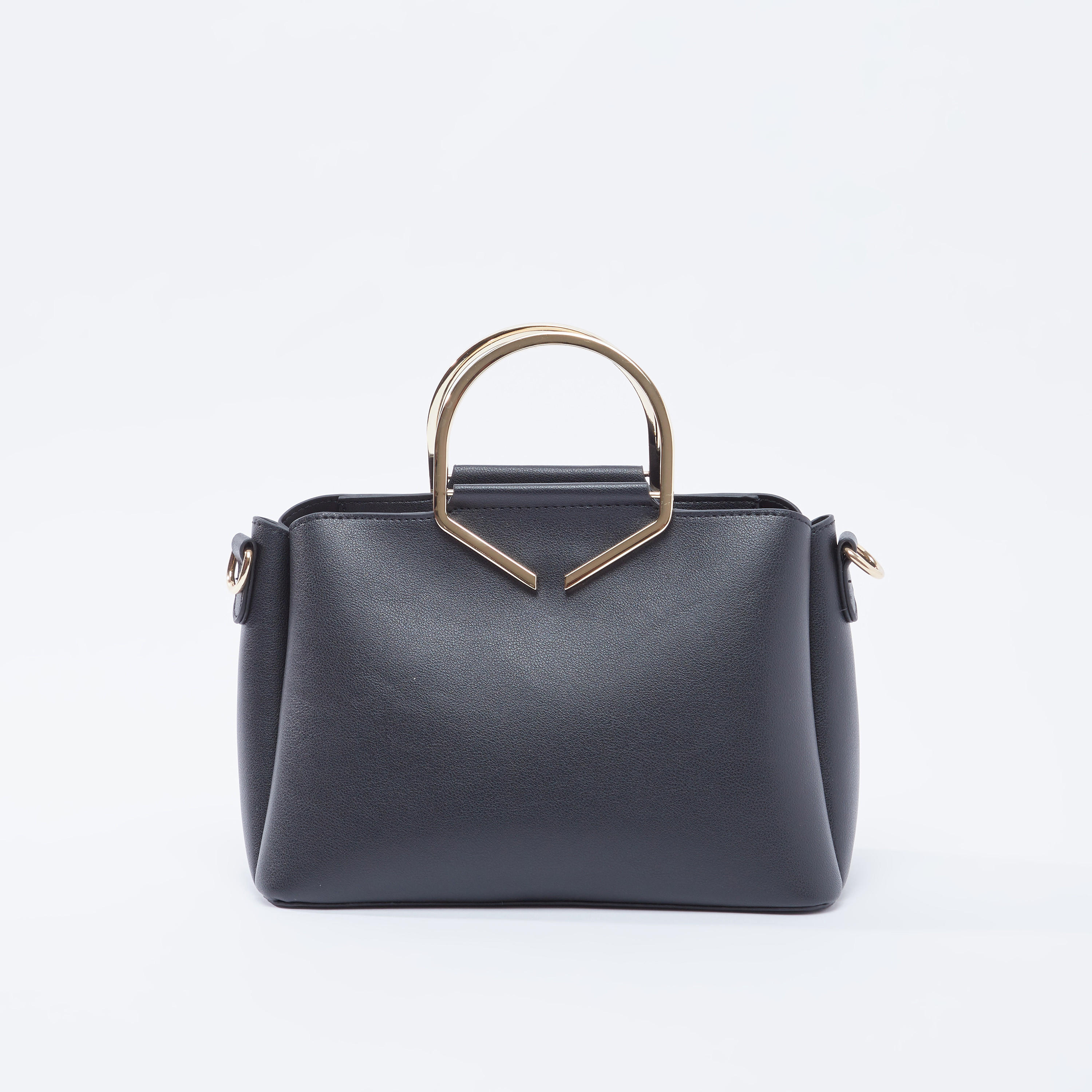 Plain Handbag with Detachable Strap-women-bagsandwallets-handbags-image-1