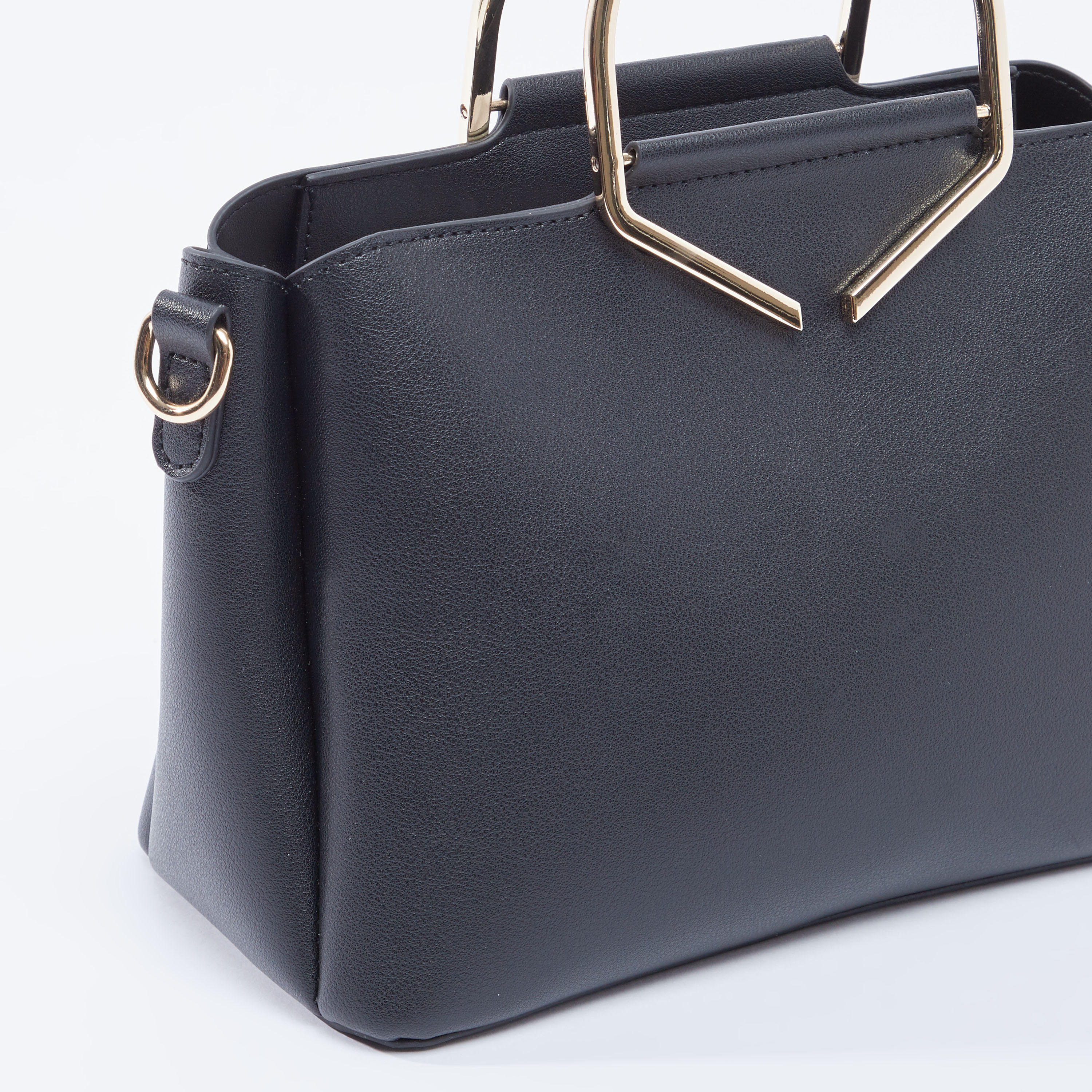 Plain Handbag with Detachable Strap-women-bagsandwallets-handbags-image-3