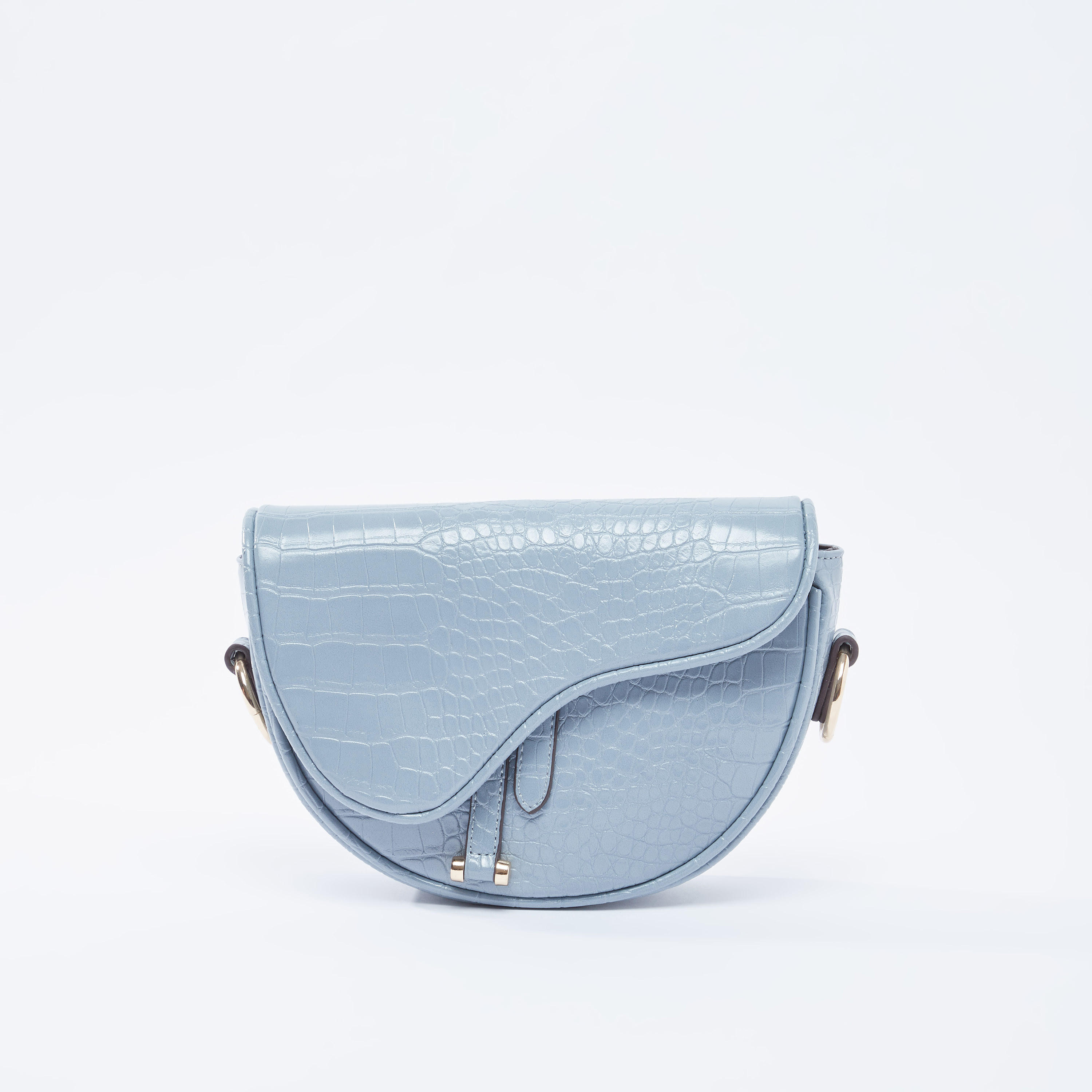 Textured Sling Bag with Magnetic Snap Closure and Detachable Strap-women-bagsandwallets-handbags-image-1
