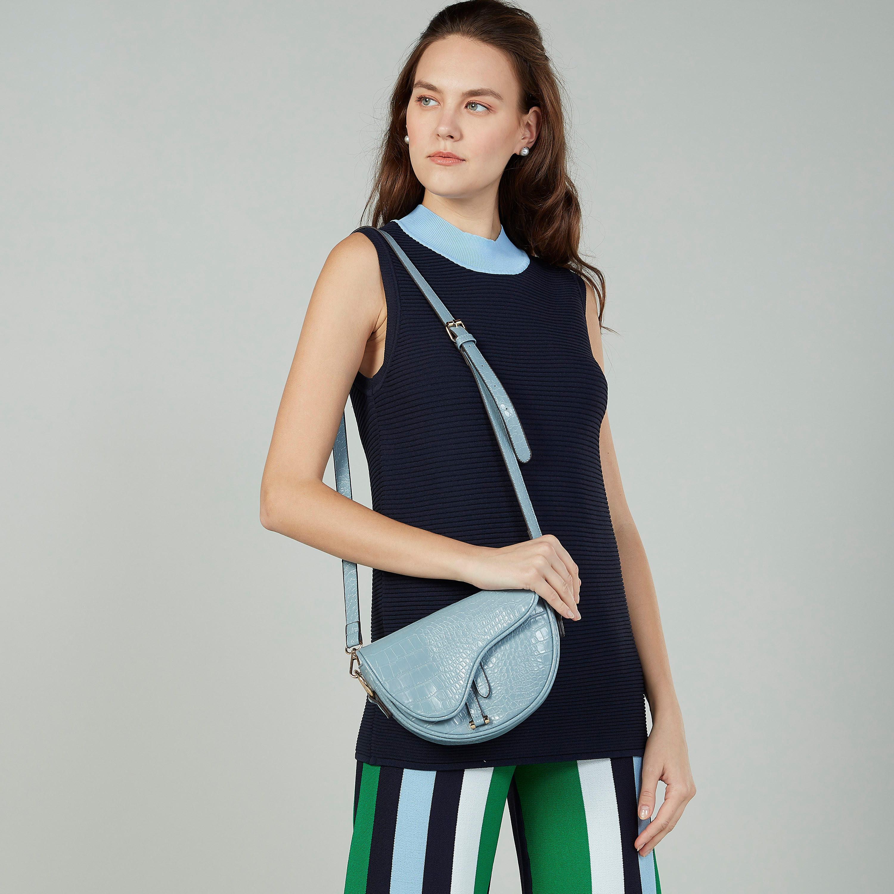 Textured Sling Bag with Magnetic Snap Closure and Detachable Strap-women-bagsandwallets-handbags-image-2