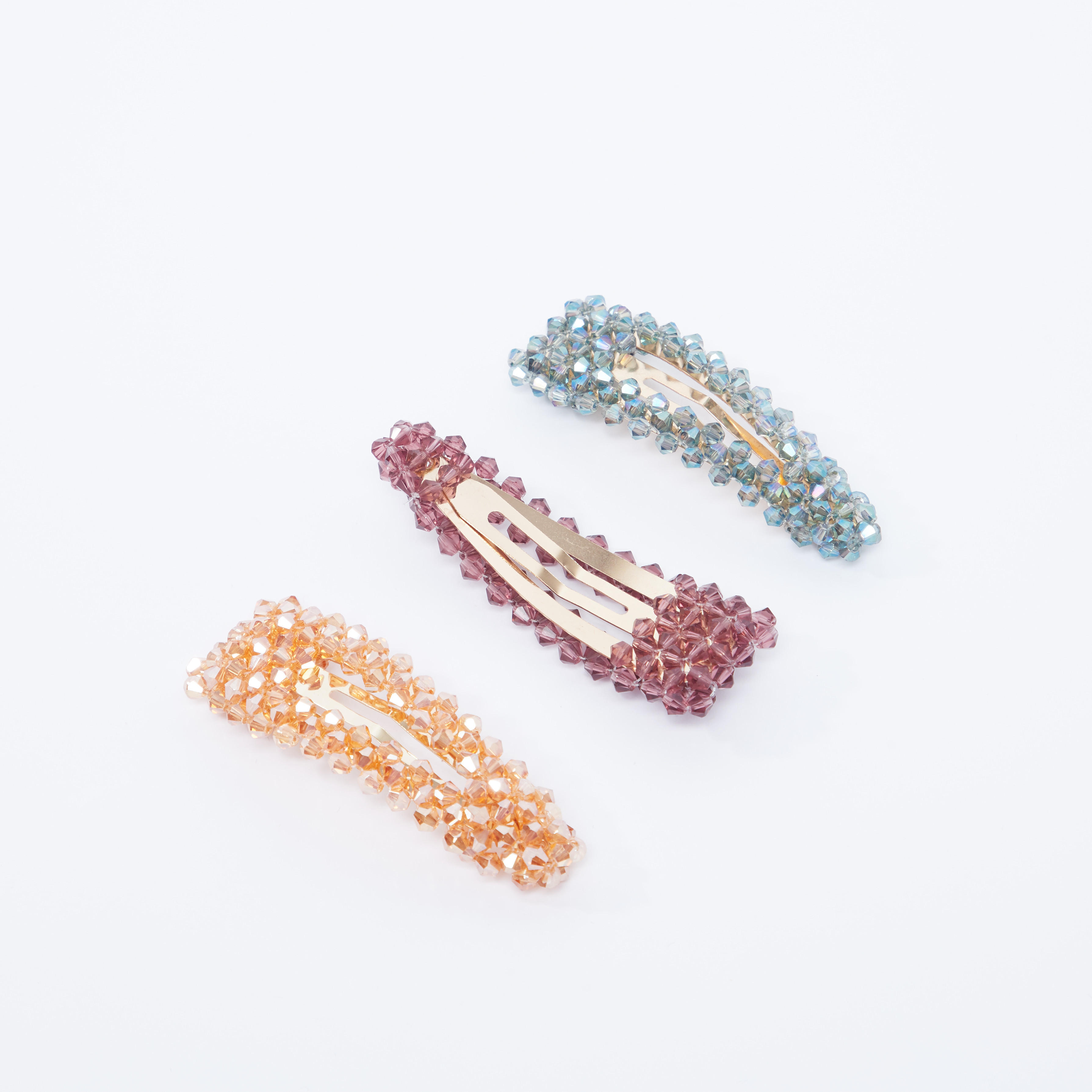 مشابك شعر بارزة الملمس- طقم من 3 قطع-women-hairaccessories-image-3