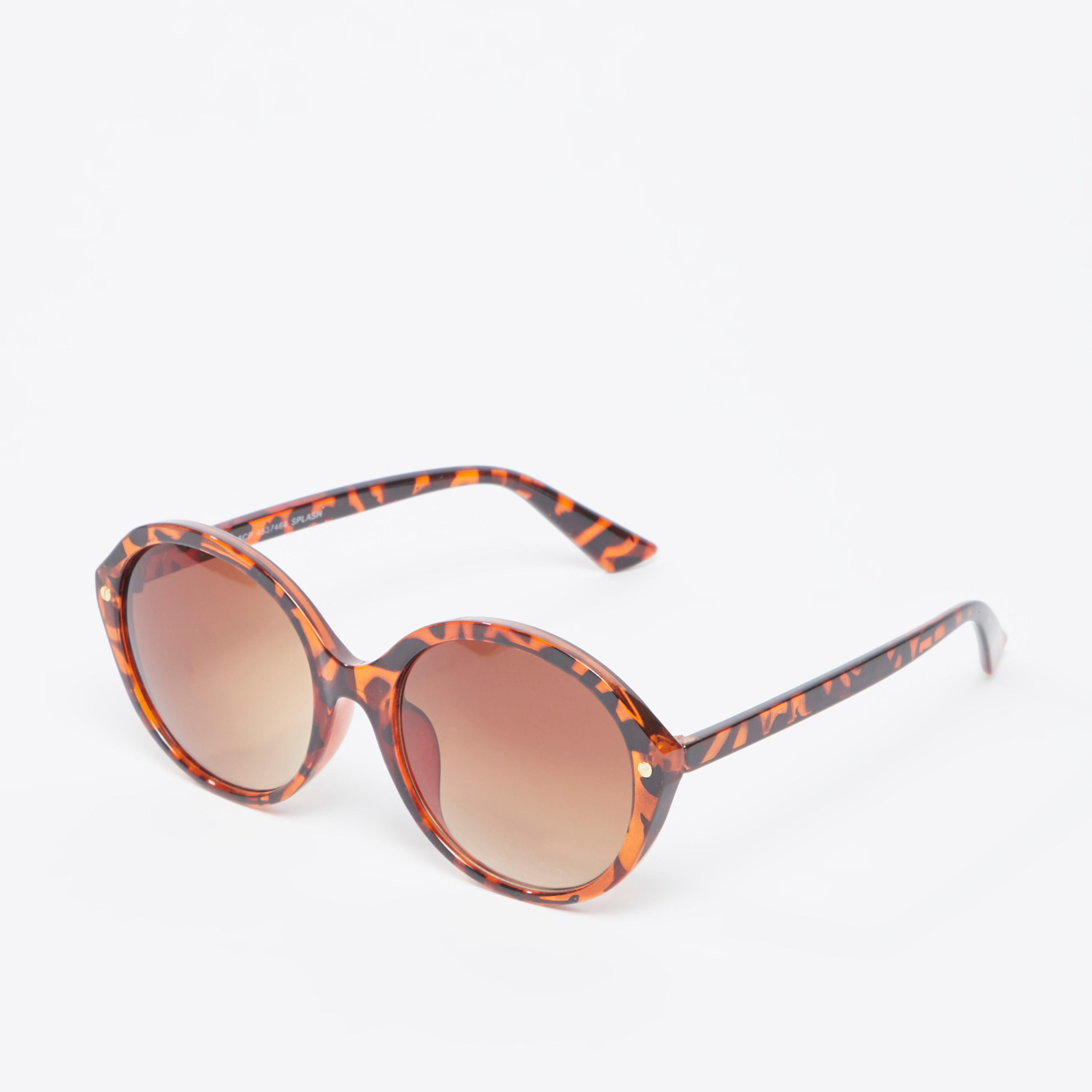 نظّارة شمسية مستديرة بإطار كامل بطبعات ووسادات للأنف-women-sunglasses-image-1
