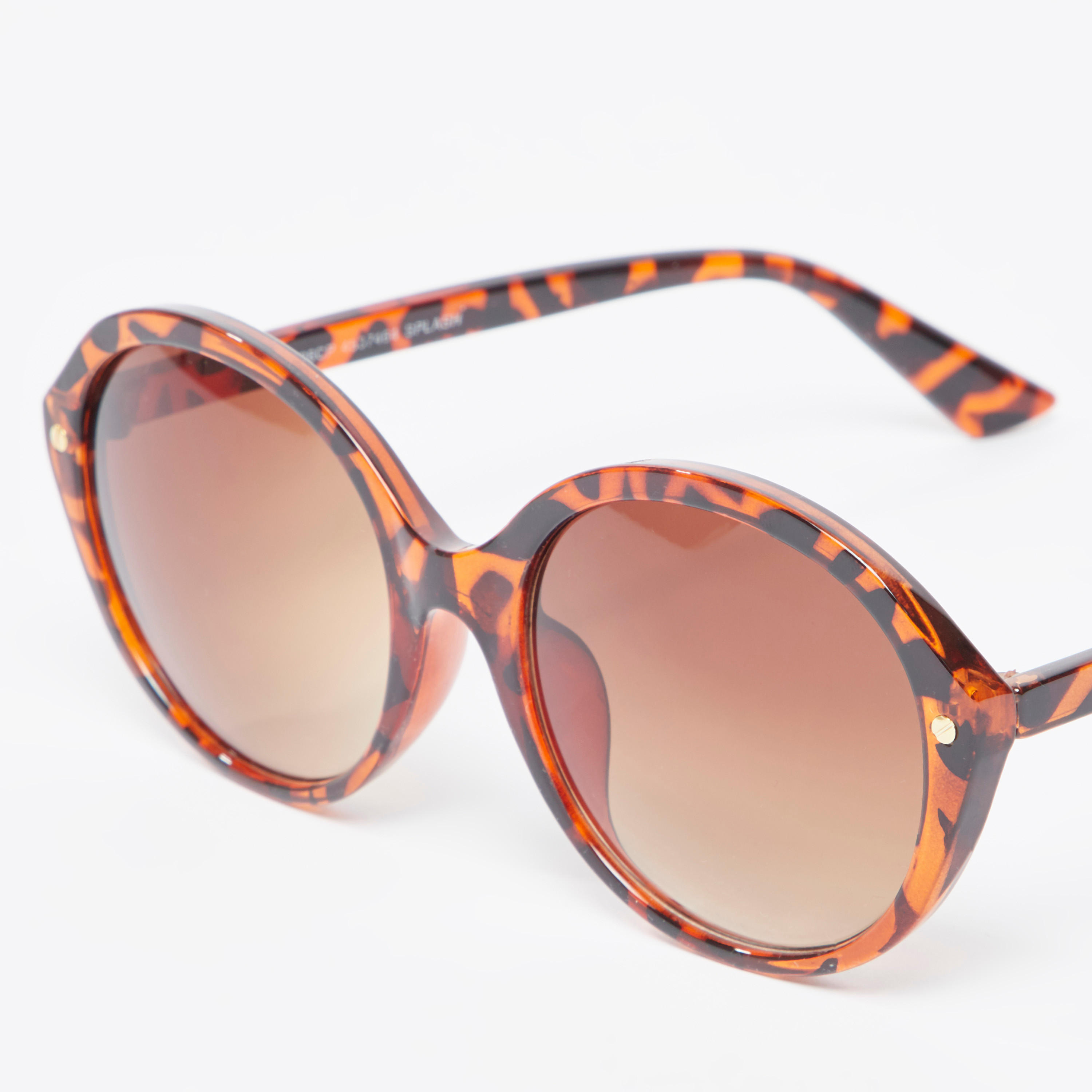 نظّارة شمسية مستديرة بإطار كامل بطبعات ووسادات للأنف-women-sunglasses-image-3