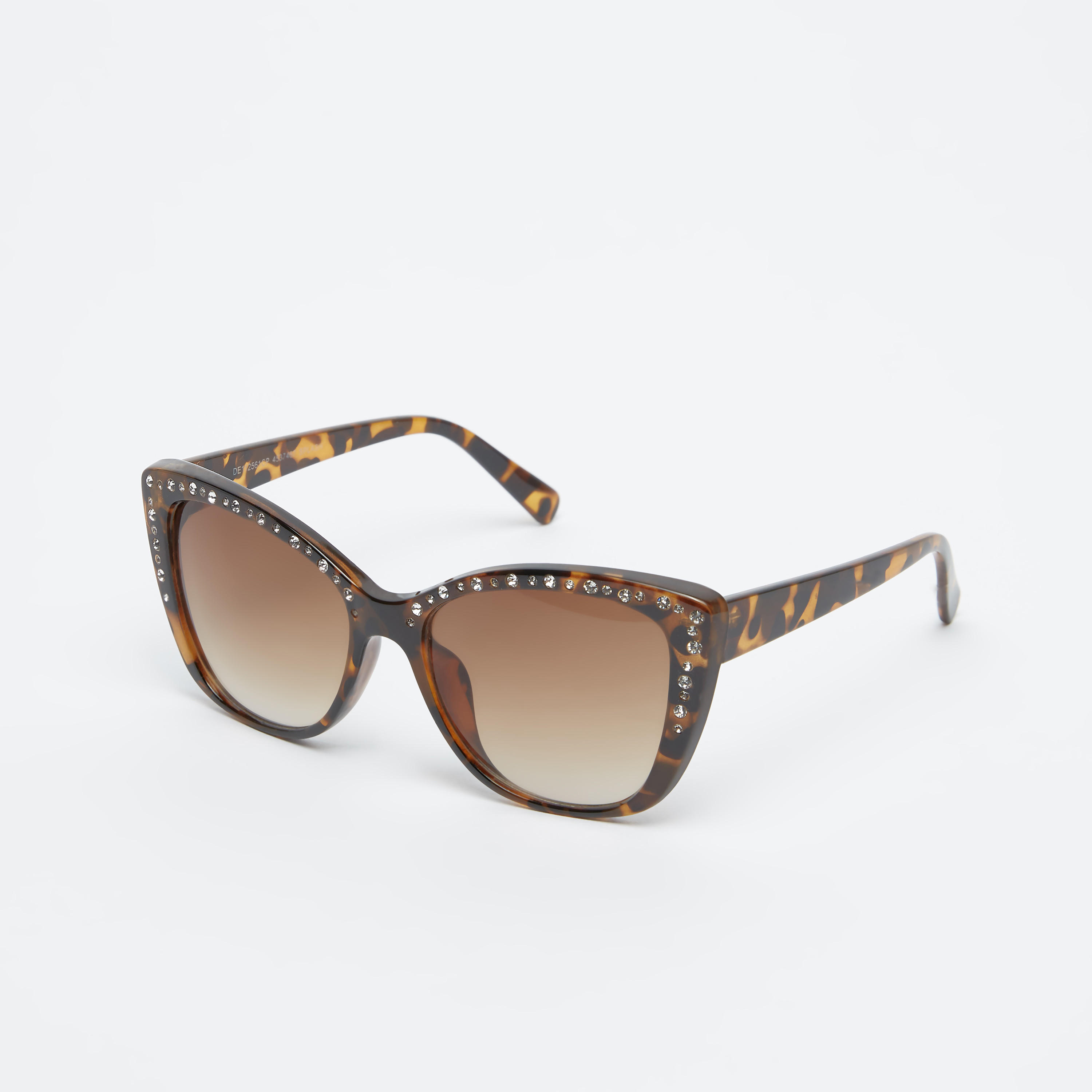 Full Rim Printed Wayfarer Sunglasses with Nose Pads and Stud Detail-women-sunglasses-image-1