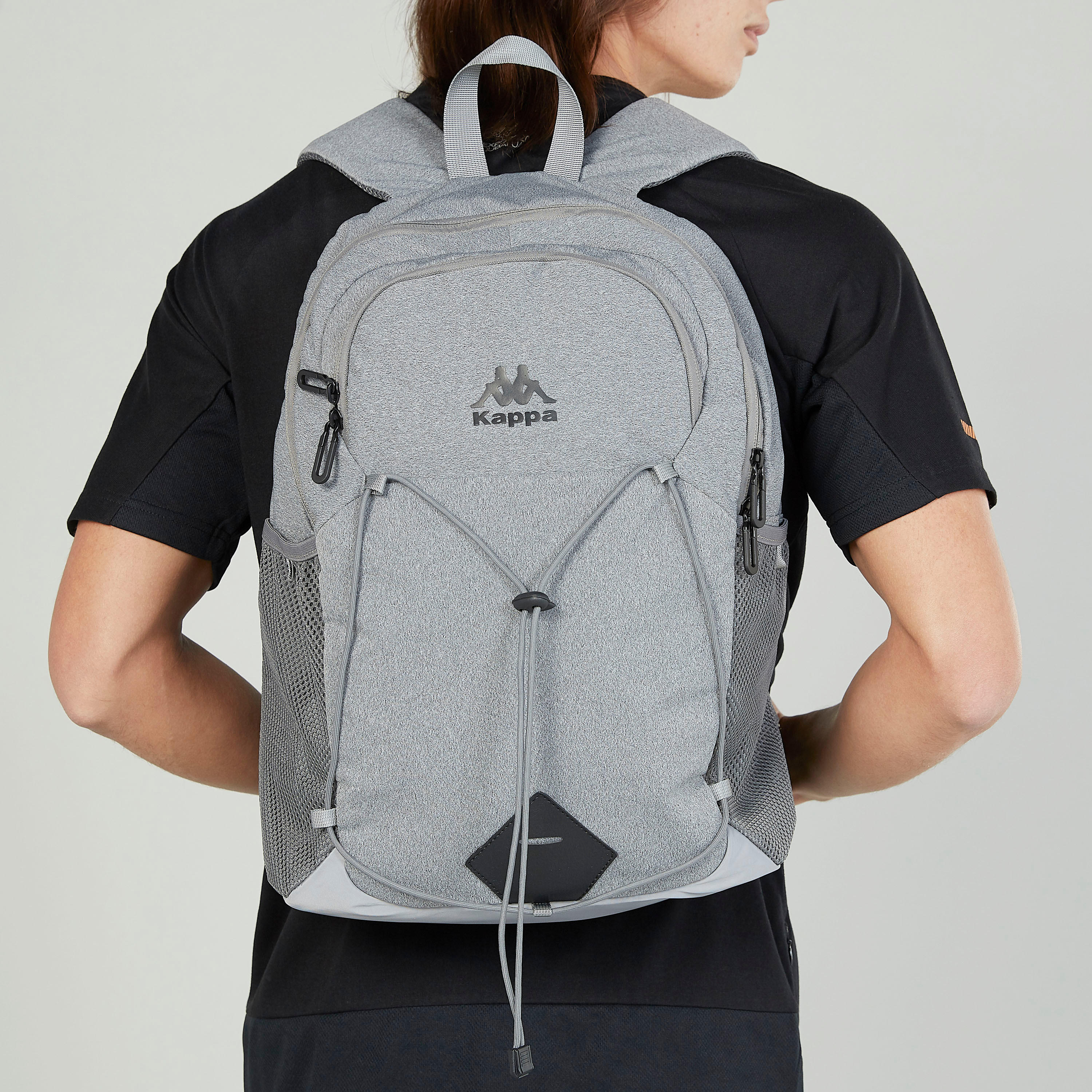 Kappa Printed Backpack with Adjustable Straps-men-bags-image-2