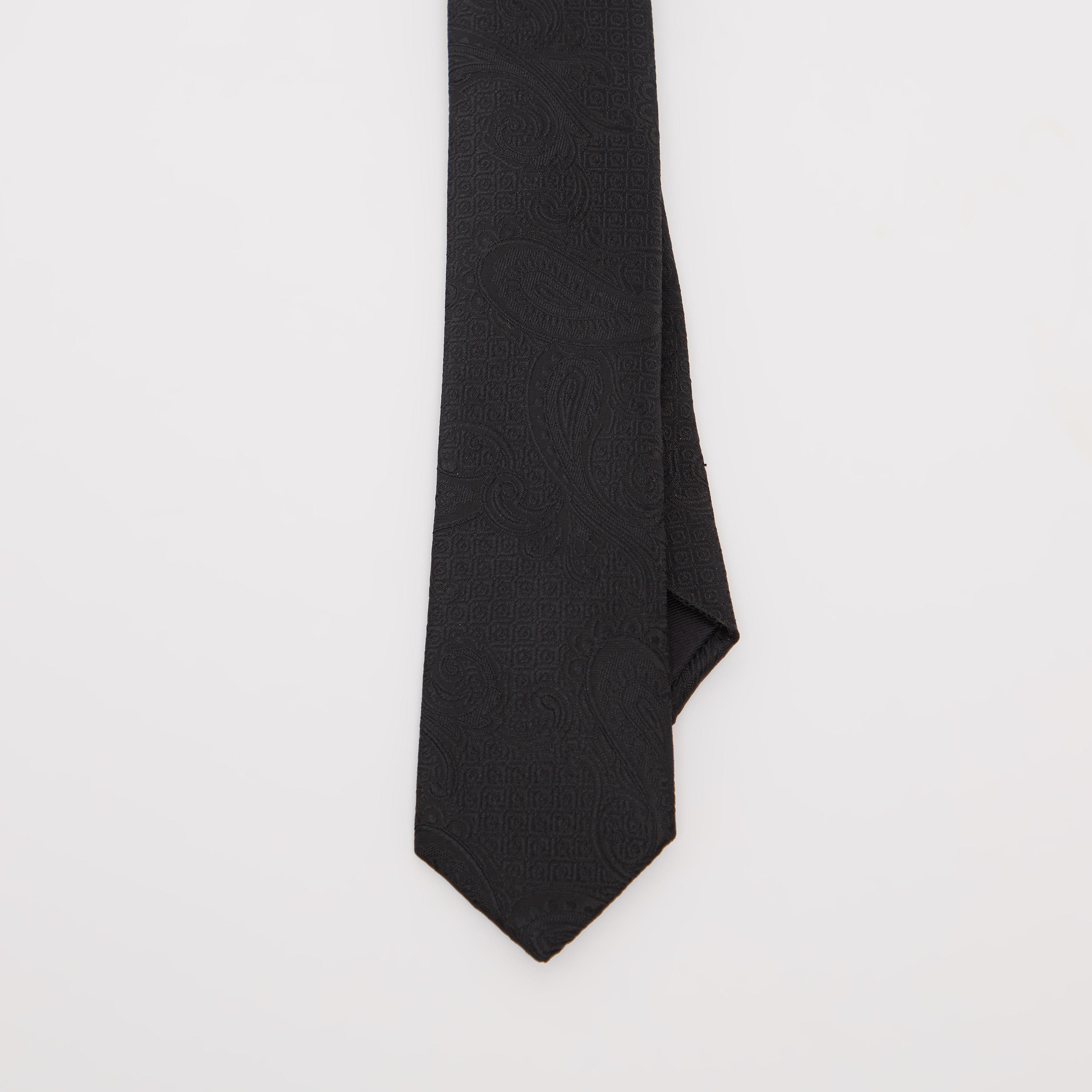 ربطة عنق عادية بارزة الملمس بمشبك تثبيت-men-tiesandcufflinks-pocketsquares-image-1