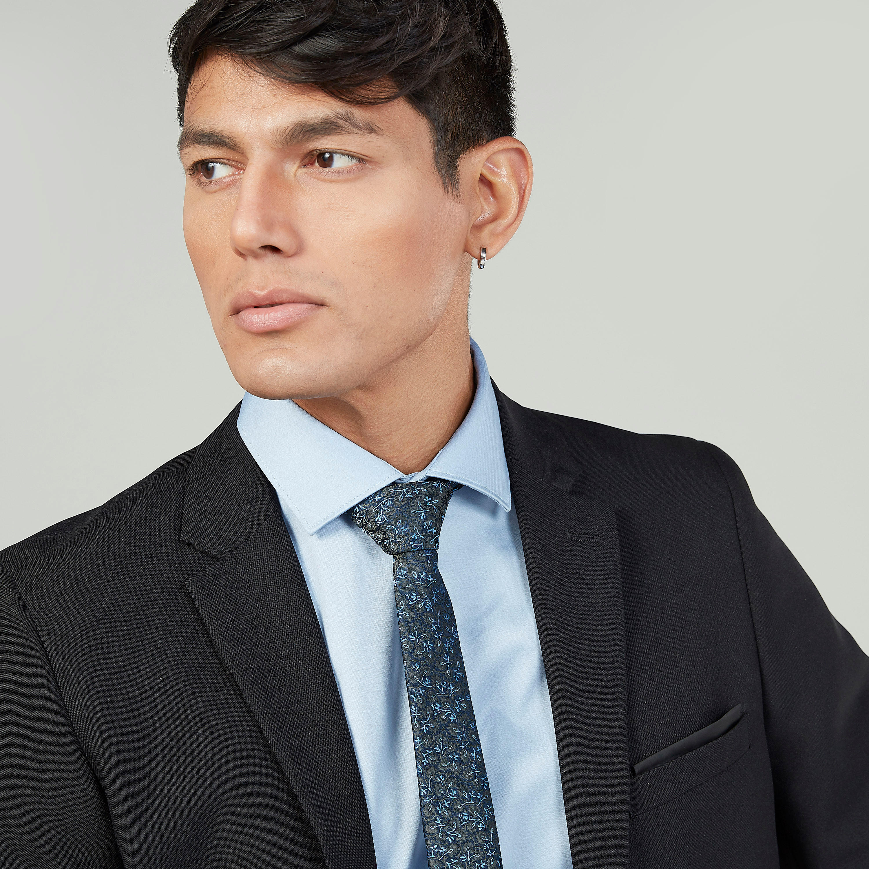 Textured Regular Necktie with Keeper Loop-men-tiesandcufflinks-pocketsquares-image-2