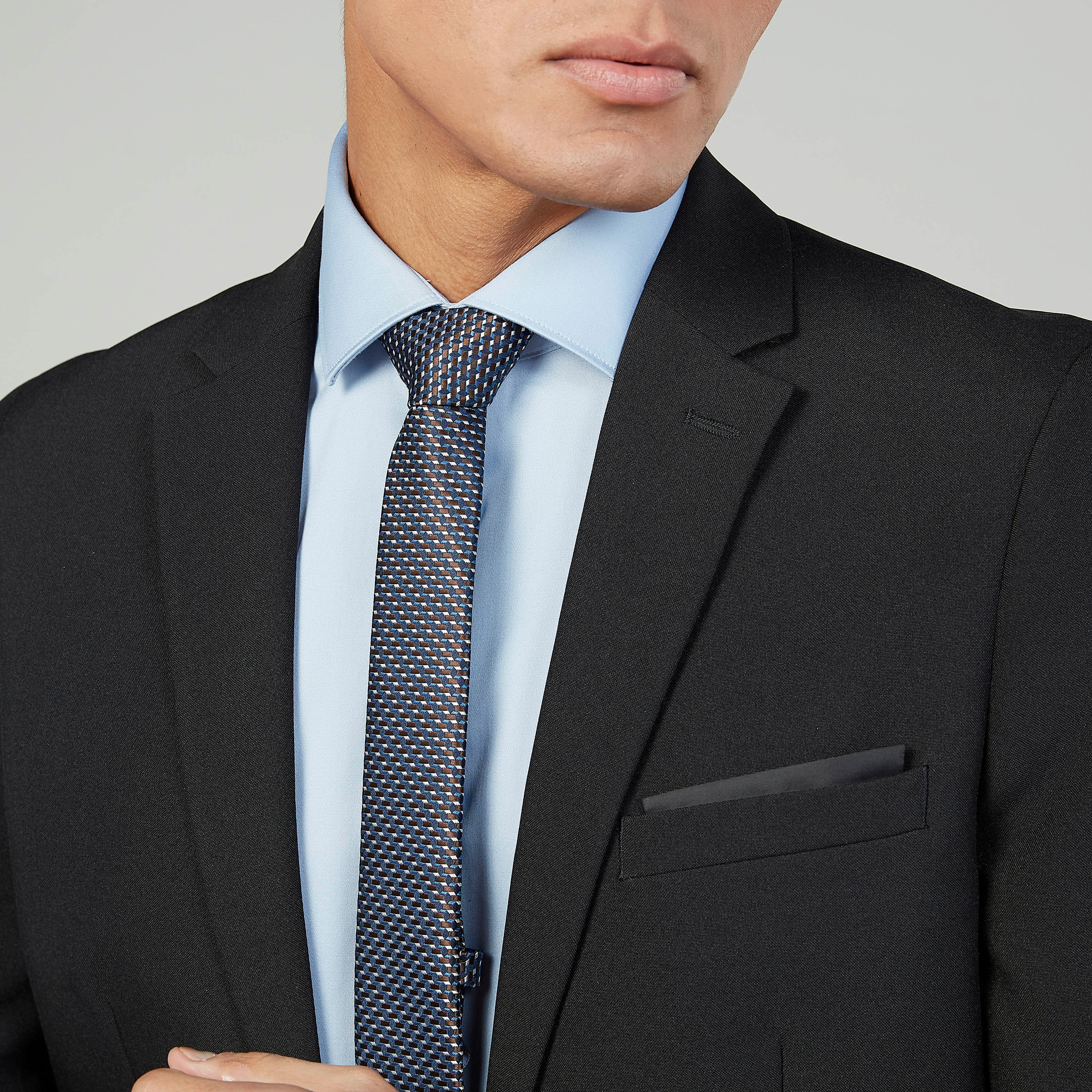 ربطة عنق عادية بارزة الملمس بمشبك تثبيت-men-tiesandcufflinks-pocketsquares-image-3