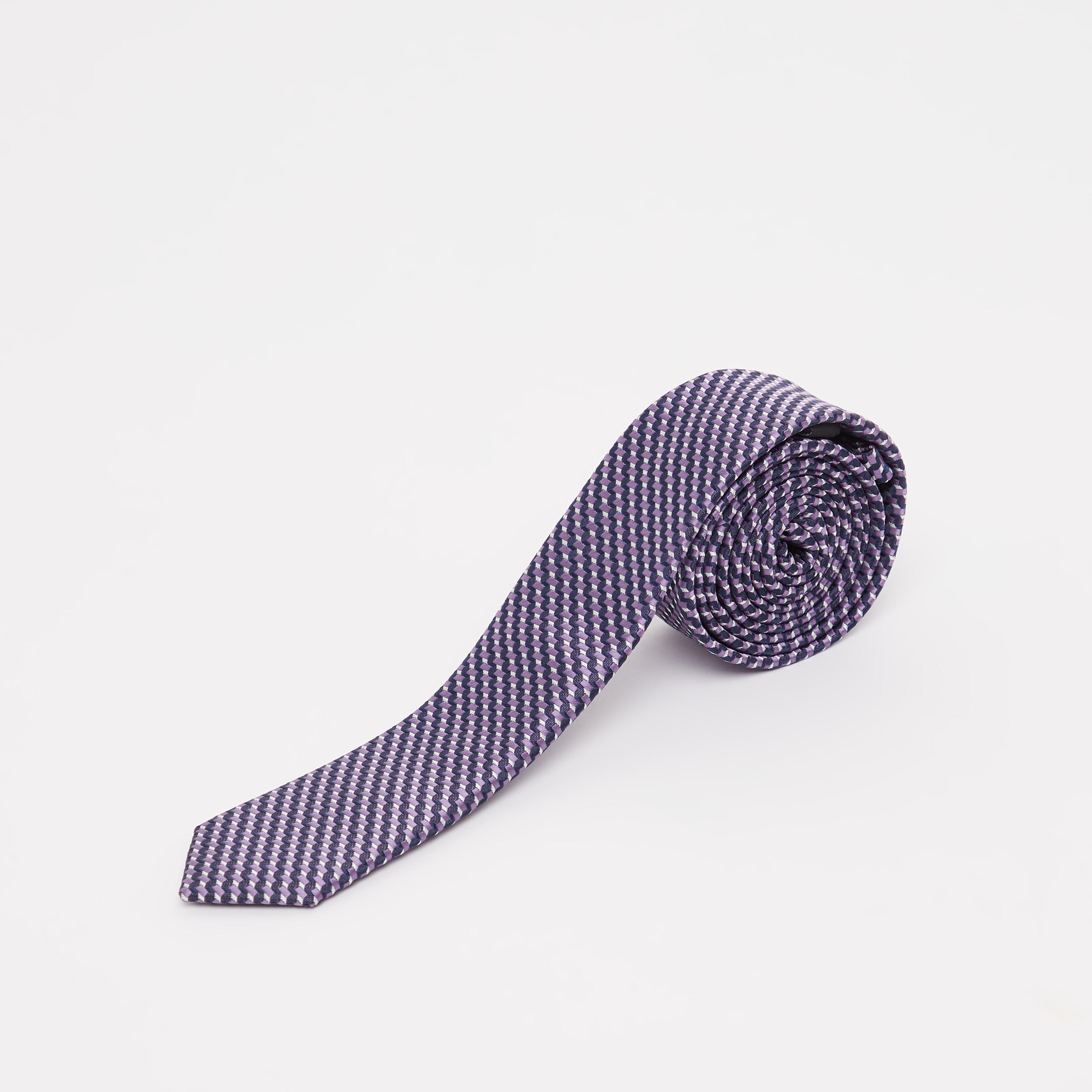 ربطة عنق عادية بارزة الملمس بحلقة تثبيت-men-tiesandcufflinks-pocketsquares-image-4