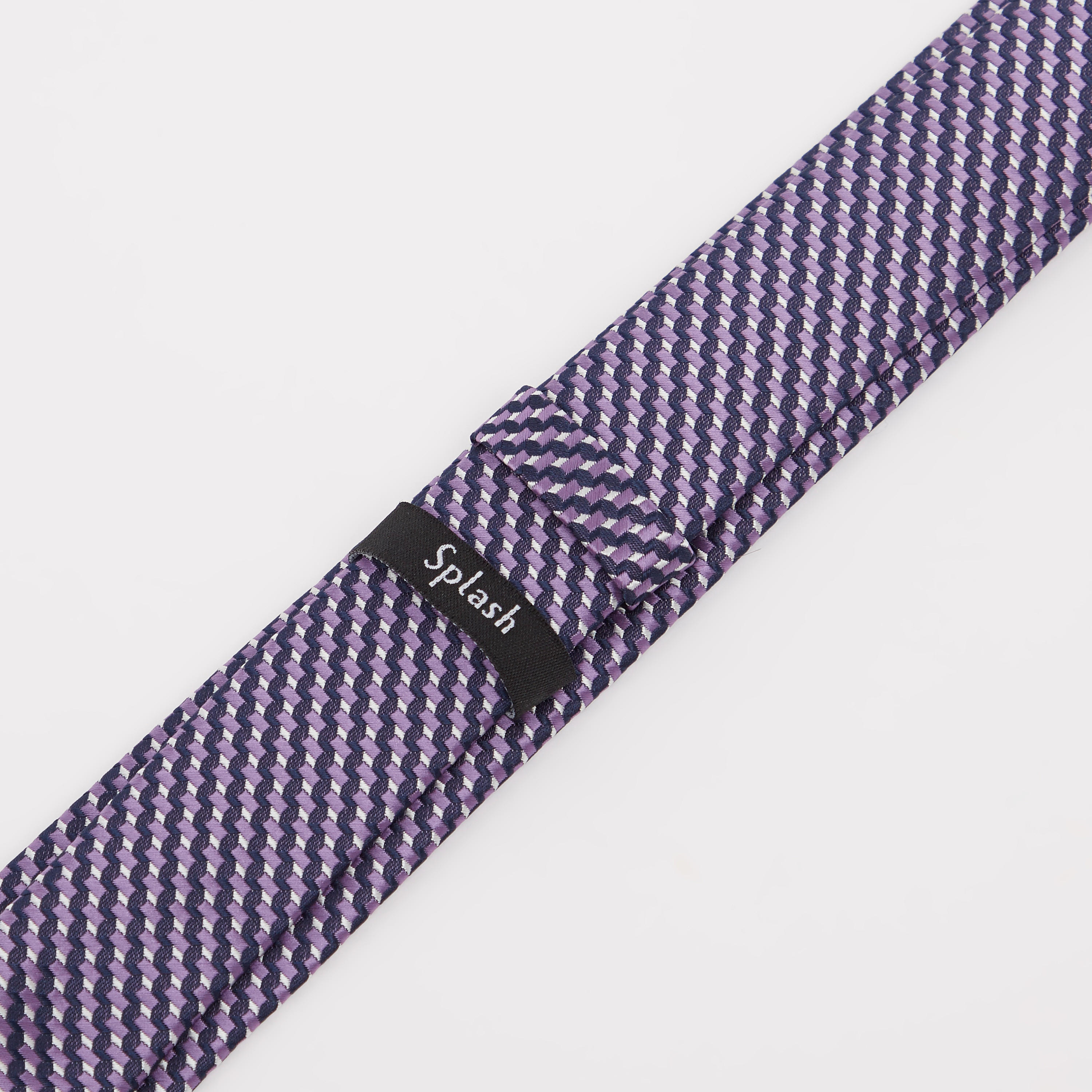 ربطة عنق عادية بارزة الملمس بحلقة تثبيت-men-tiesandcufflinks-pocketsquares-image-2