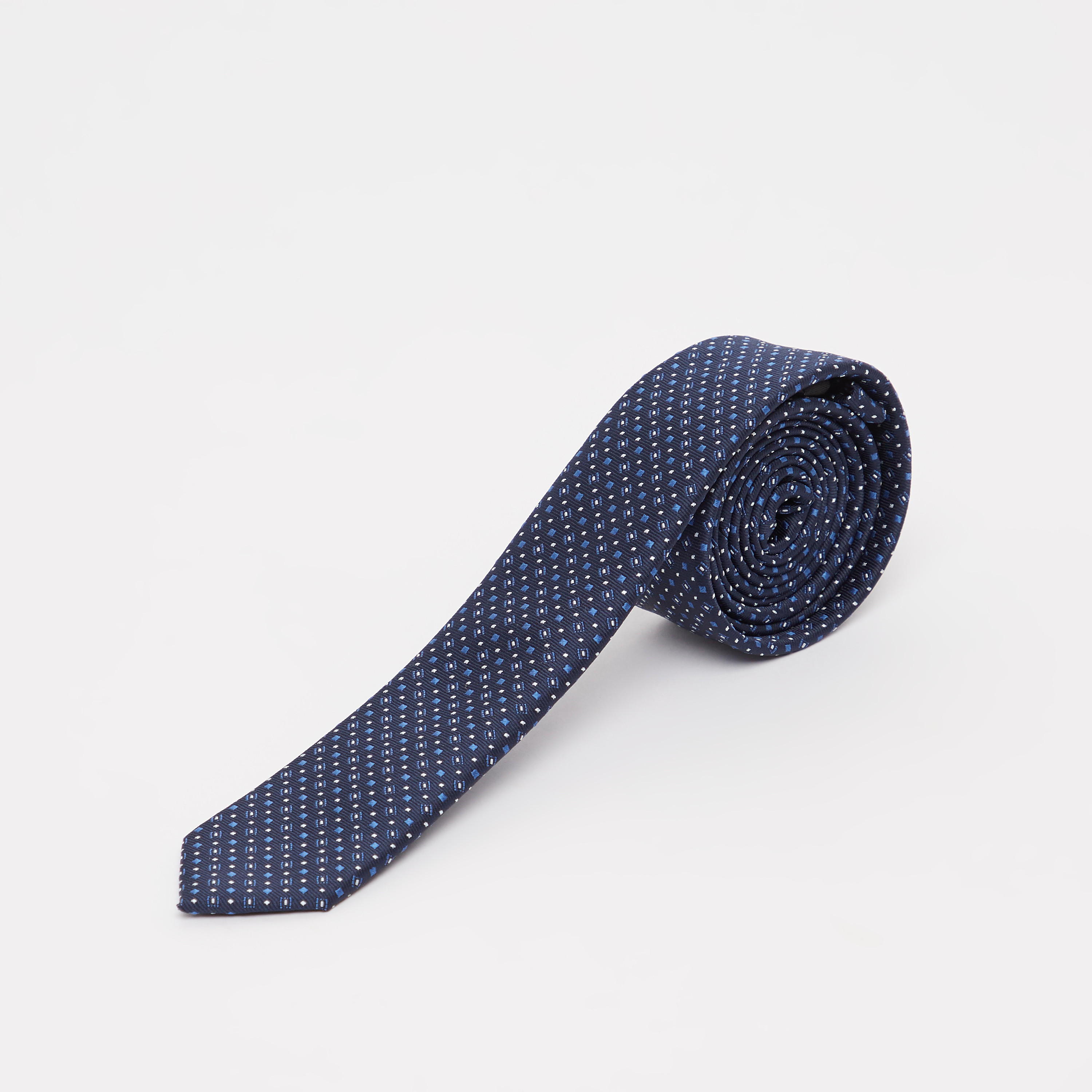 Textured Regular Necktie with Keeper Loop-men-tiesandcufflinks-pocketsquares-image-1