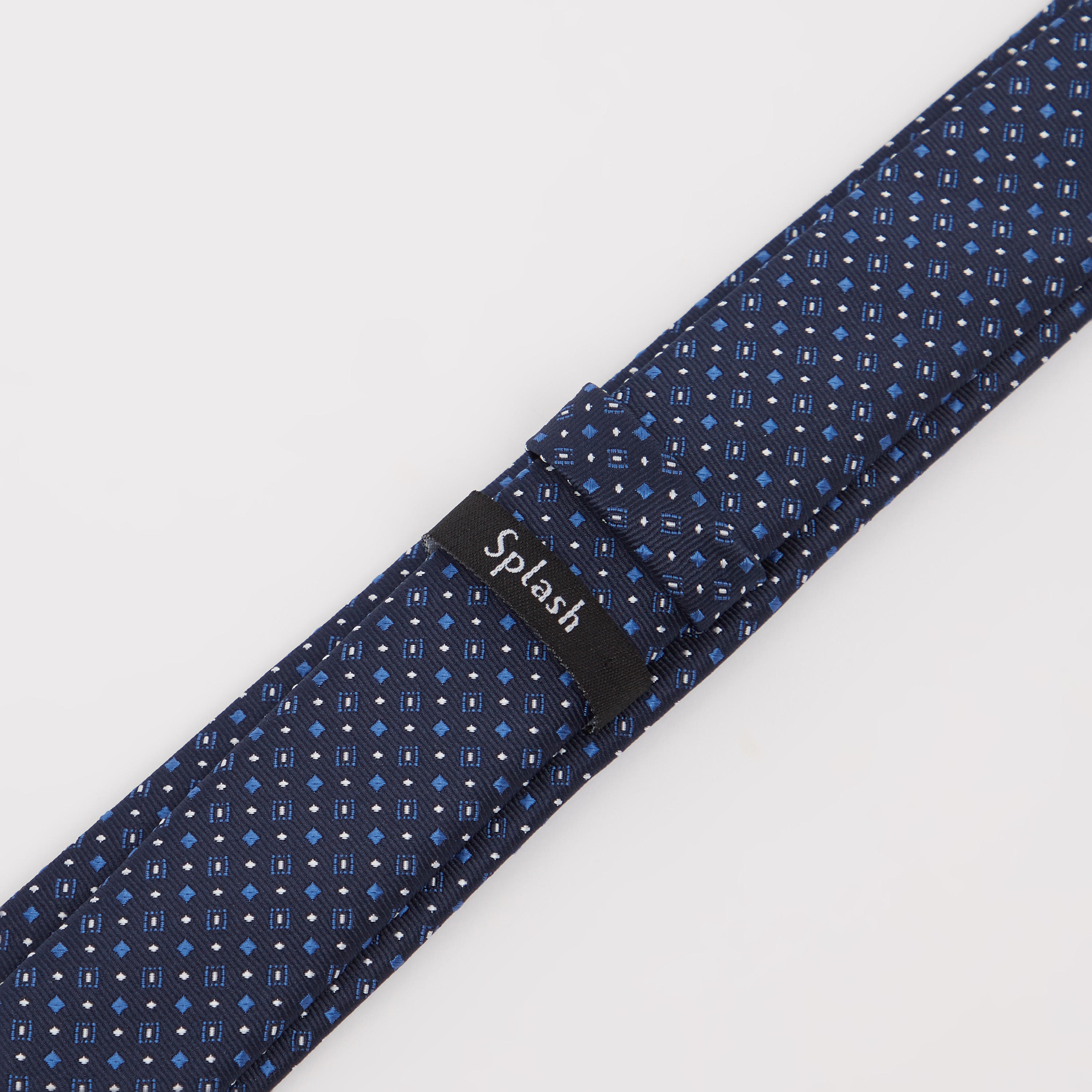 Textured Regular Necktie with Keeper Loop-men-tiesandcufflinks-pocketsquares-image-3