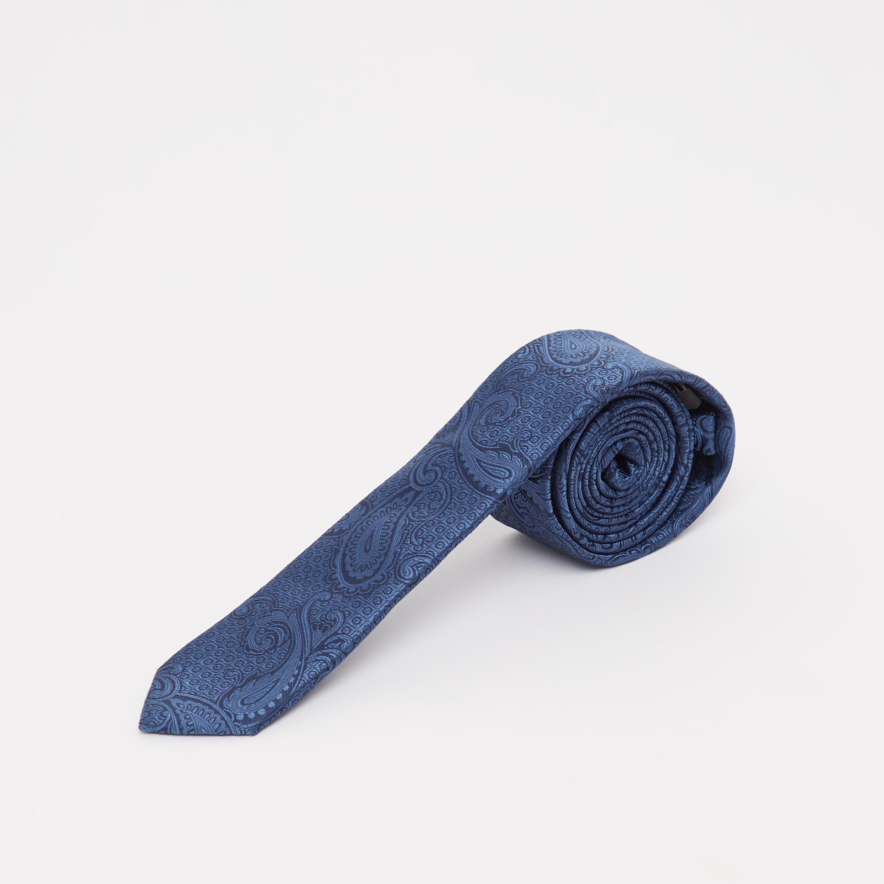 ربطة عنق عادية بارزة الملمس بمشبك تثبيت-men-tiesandcufflinks-pocketsquares-image-4