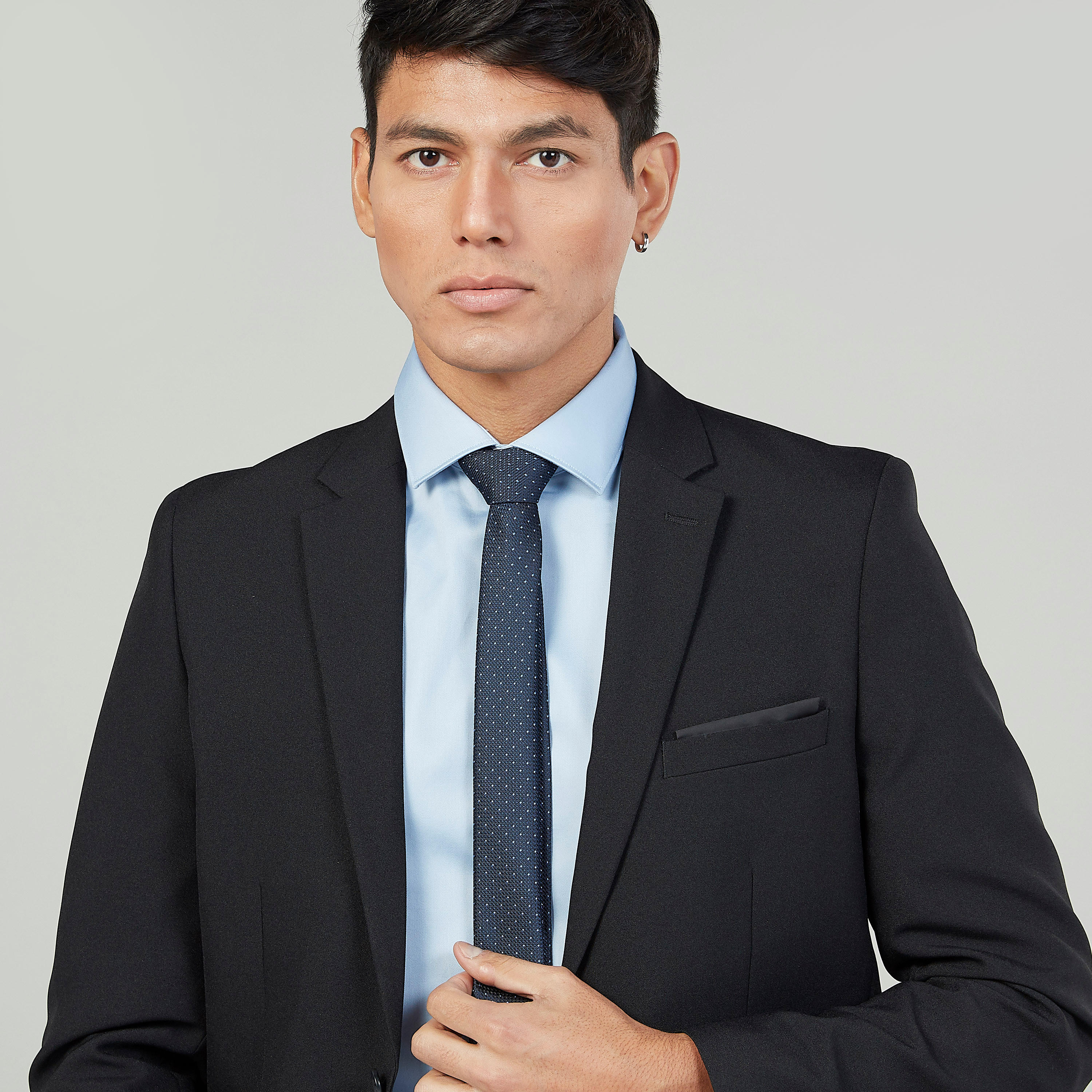 Textured Regular Tie with Keeper Loop-men-tiesandcufflinks-pocketsquares-image-2