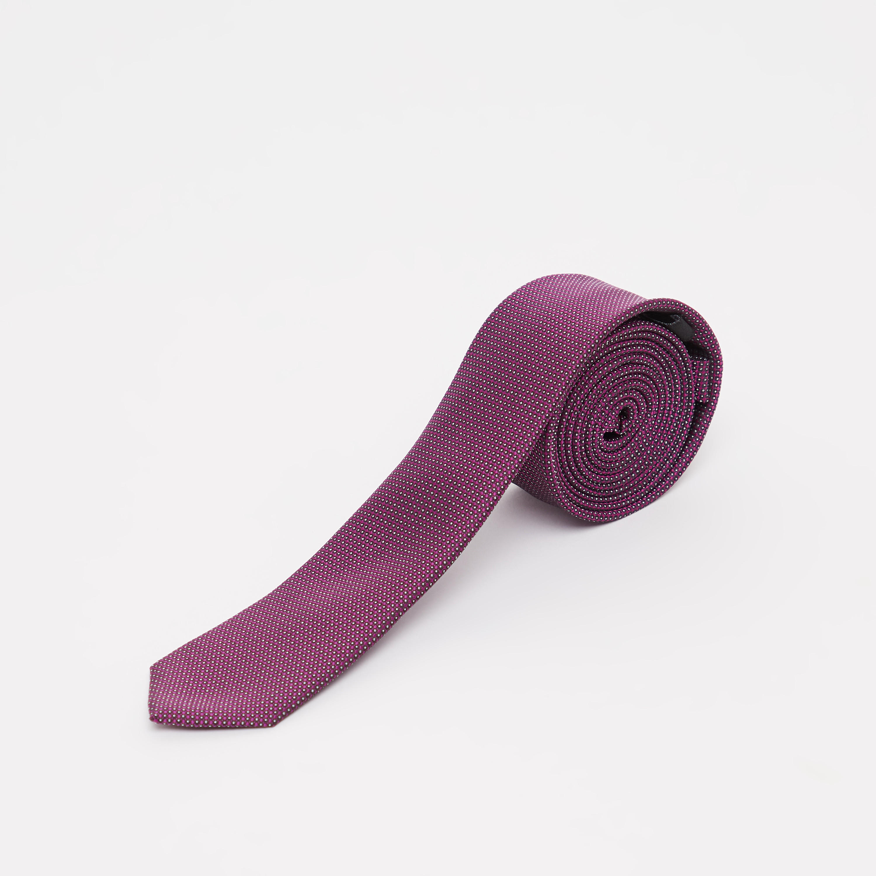 Textured Regular Necktie with Keeper Loop-men-tiesandcufflinks-pocketsquares-image-1