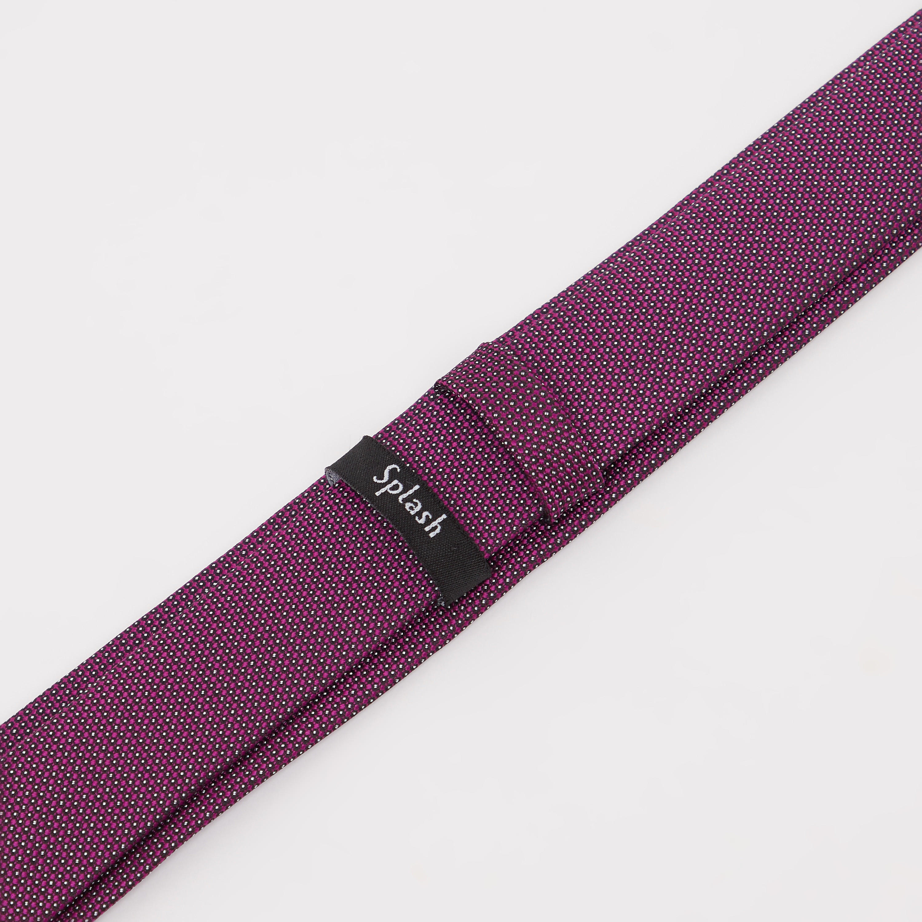 Textured Regular Necktie with Keeper Loop-men-tiesandcufflinks-pocketsquares-image-3