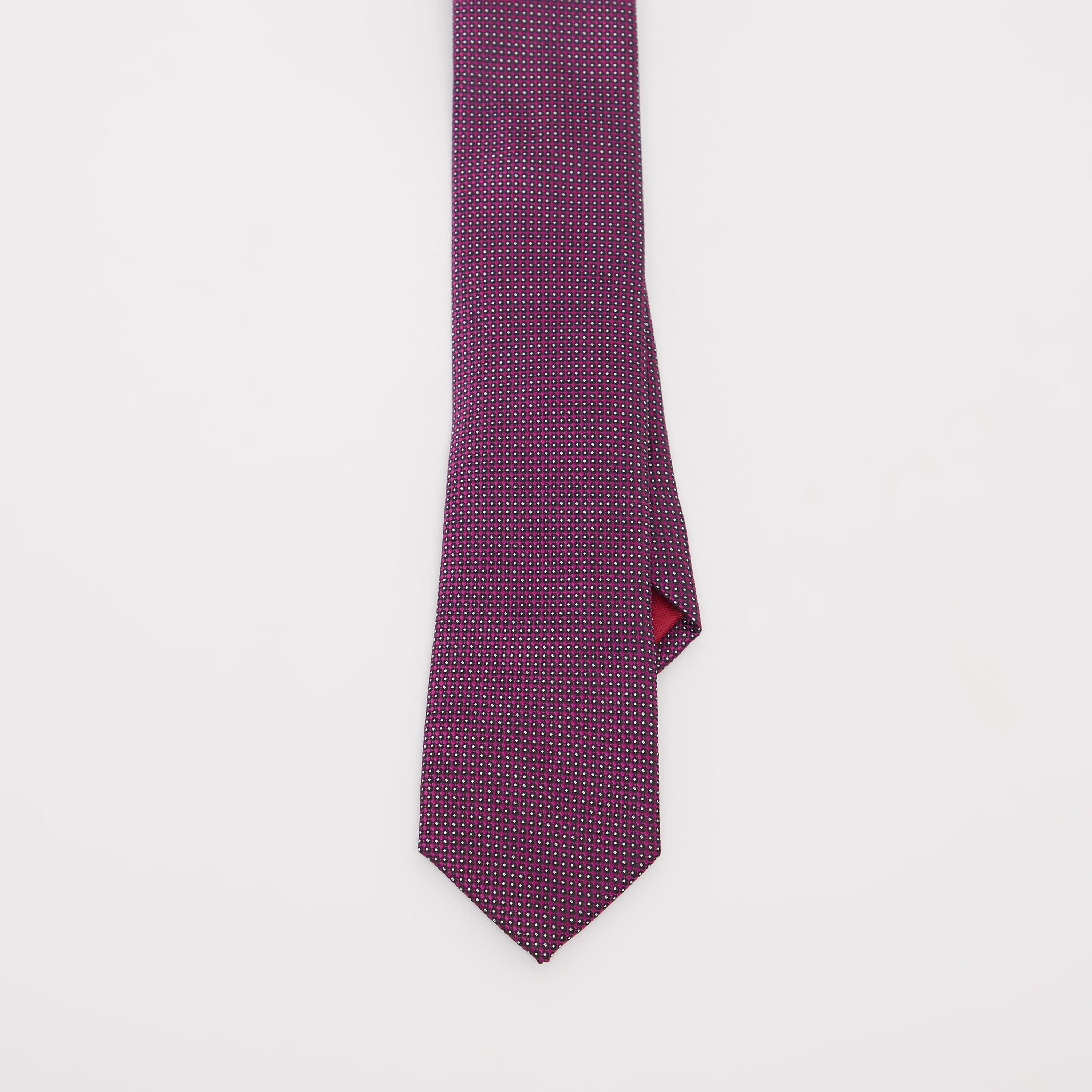 Textured Regular Necktie with Keeper Loop-men-tiesandcufflinks-pocketsquares-image-4