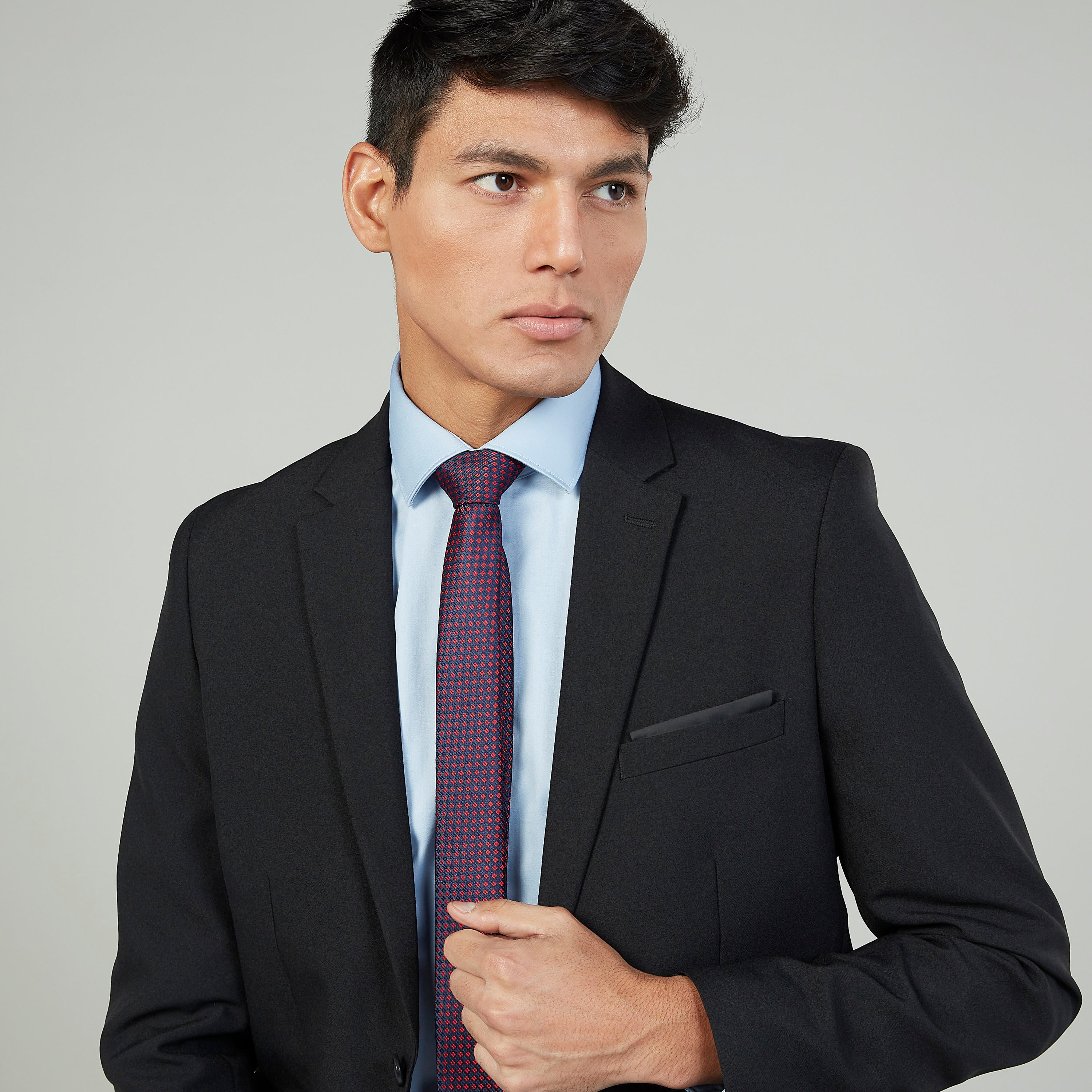 ربطة عنق عادية بارزة الملمس بمشبك تثبيت-men-tiesandcufflinks-pocketsquares-image-3