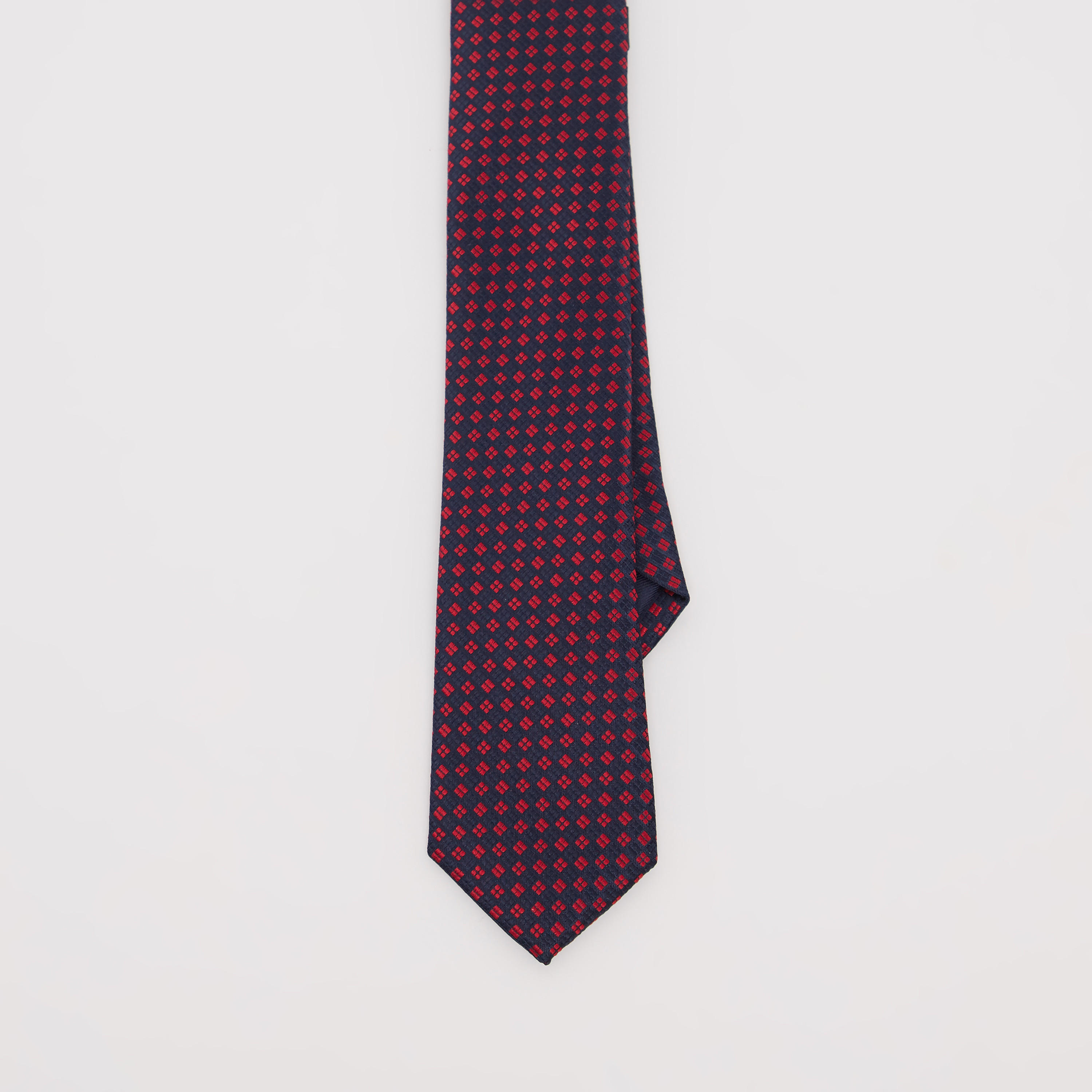 ربطة عنق عادية بارزة الملمس بمشبك تثبيت-men-tiesandcufflinks-pocketsquares-image-1