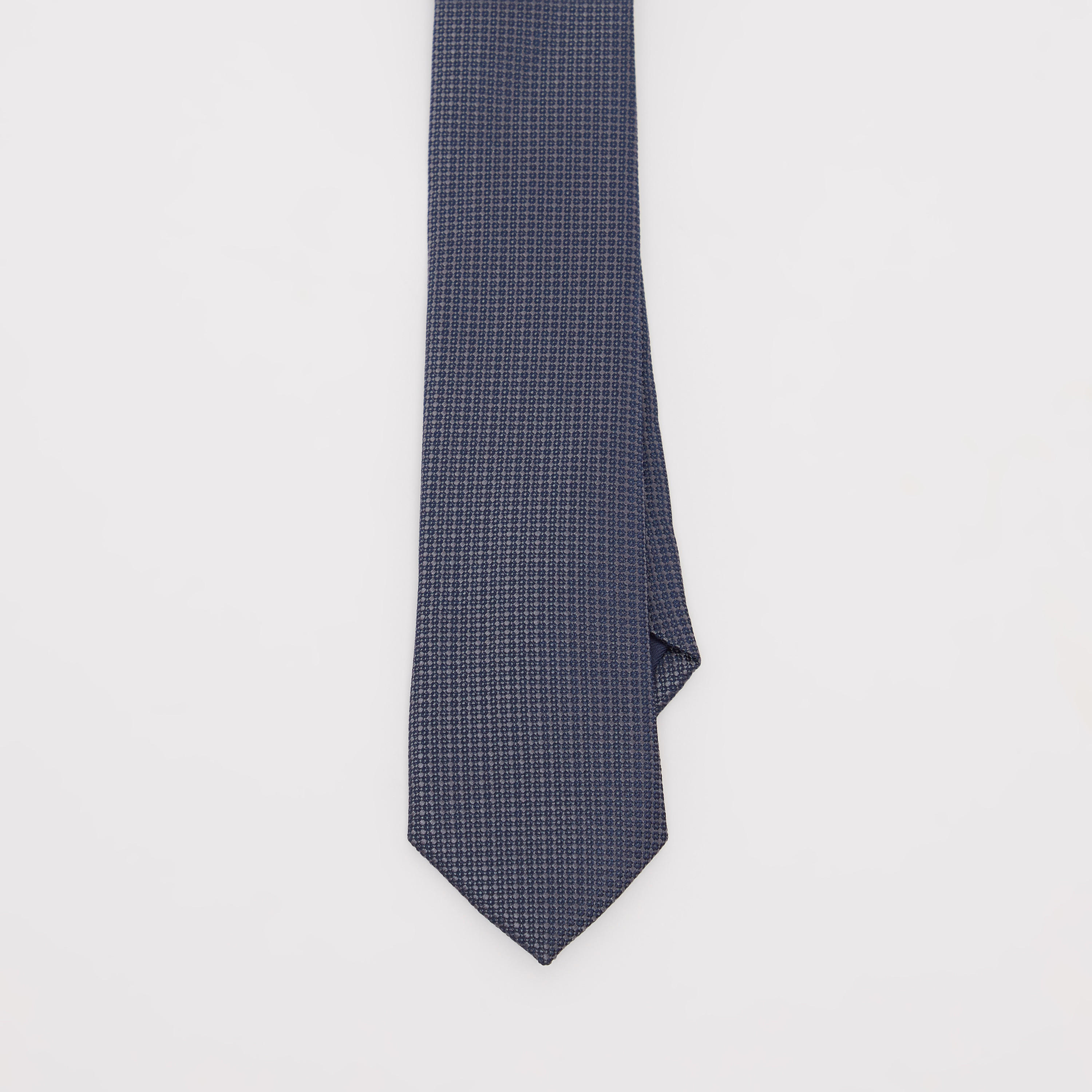 ربطة عنق عادية بارزة الملمس بمشبك تثبيت-men-tiesandcufflinks-pocketsquares-image-1