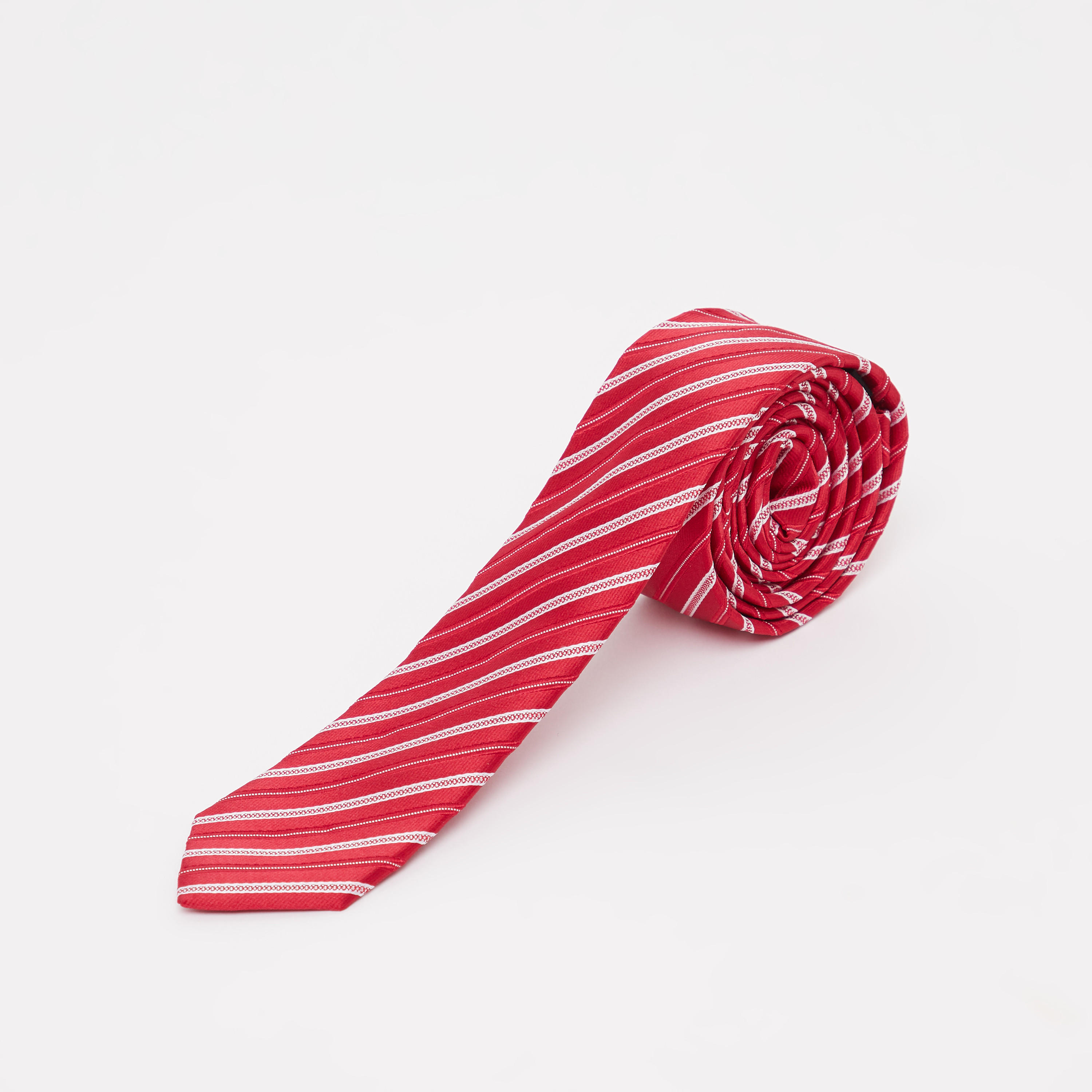 Striped Regular Necktie with Keeper Loop-men-tiesandcufflinks-pocketsquares-image-1