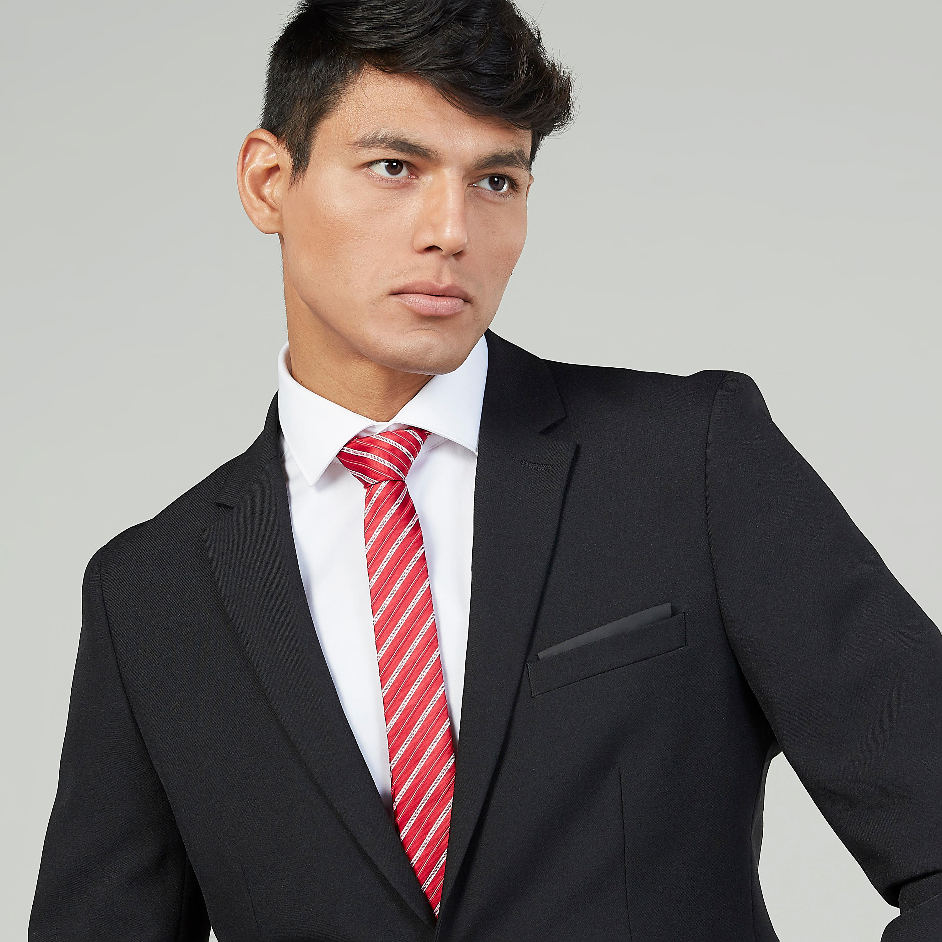 Striped Regular Necktie with Keeper Loop-men-tiesandcufflinks-pocketsquares-image-2