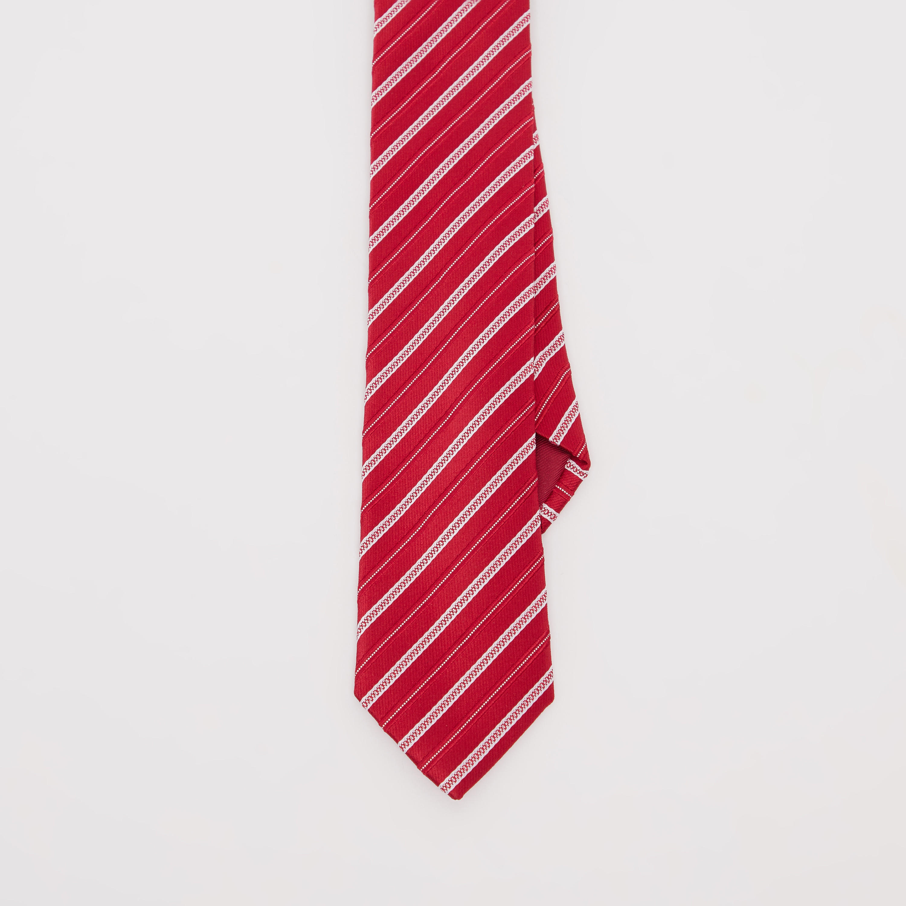 Striped Regular Necktie with Keeper Loop-men-tiesandcufflinks-pocketsquares-image-4