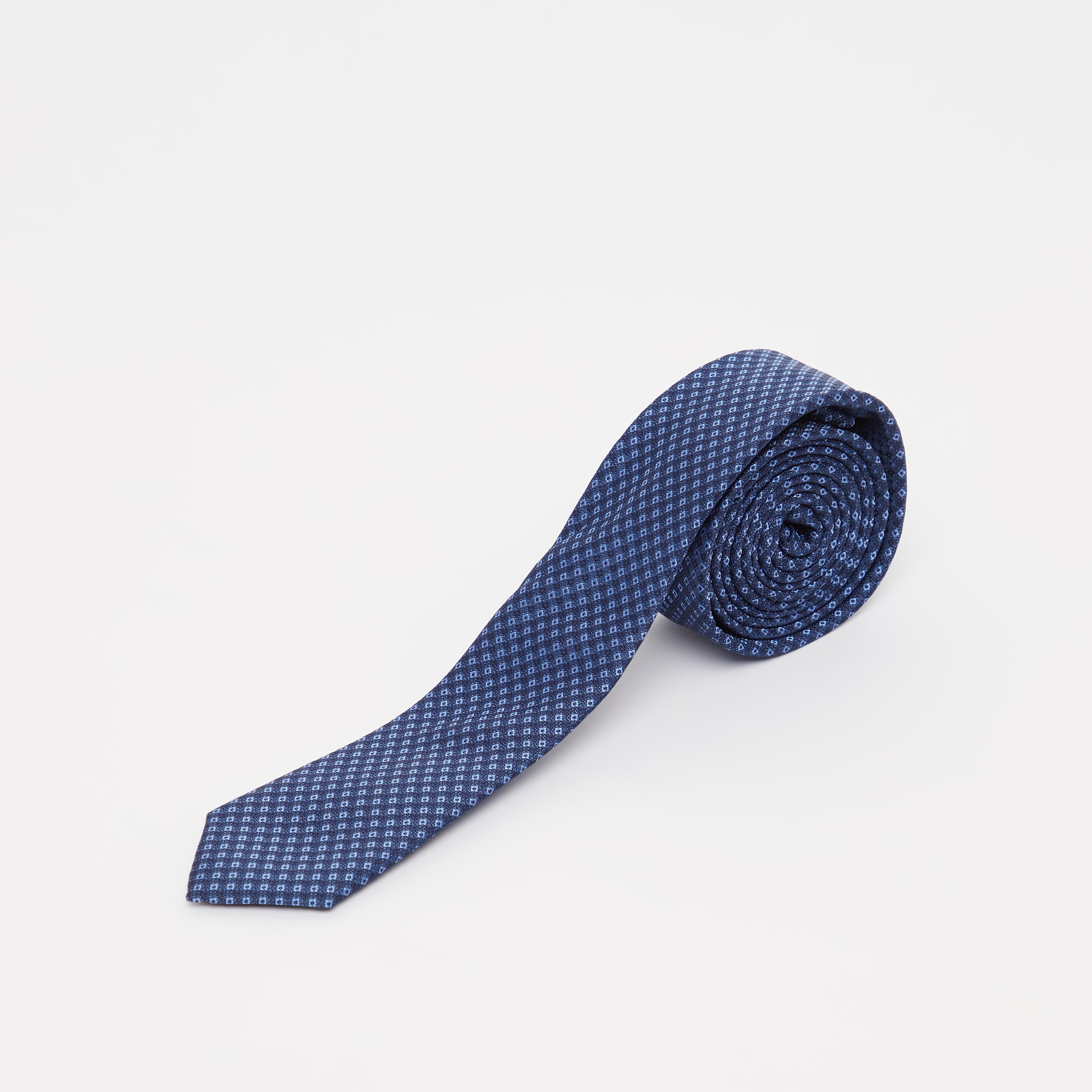 ربطة عنق عادية مستطيلة بارزة الملمس بحلقة تثبيت-men-tiesandcufflinks-pocketsquares-image-4