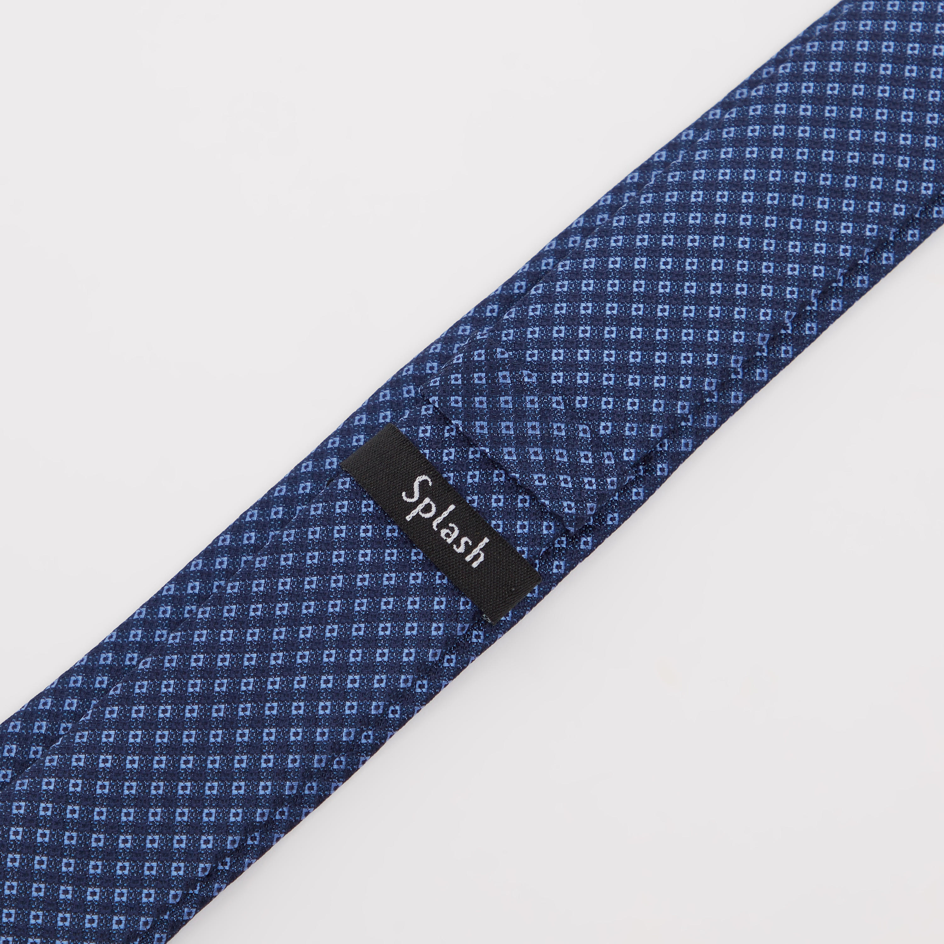 ربطة عنق عادية مستطيلة بارزة الملمس بحلقة تثبيت-men-tiesandcufflinks-pocketsquares-image-2