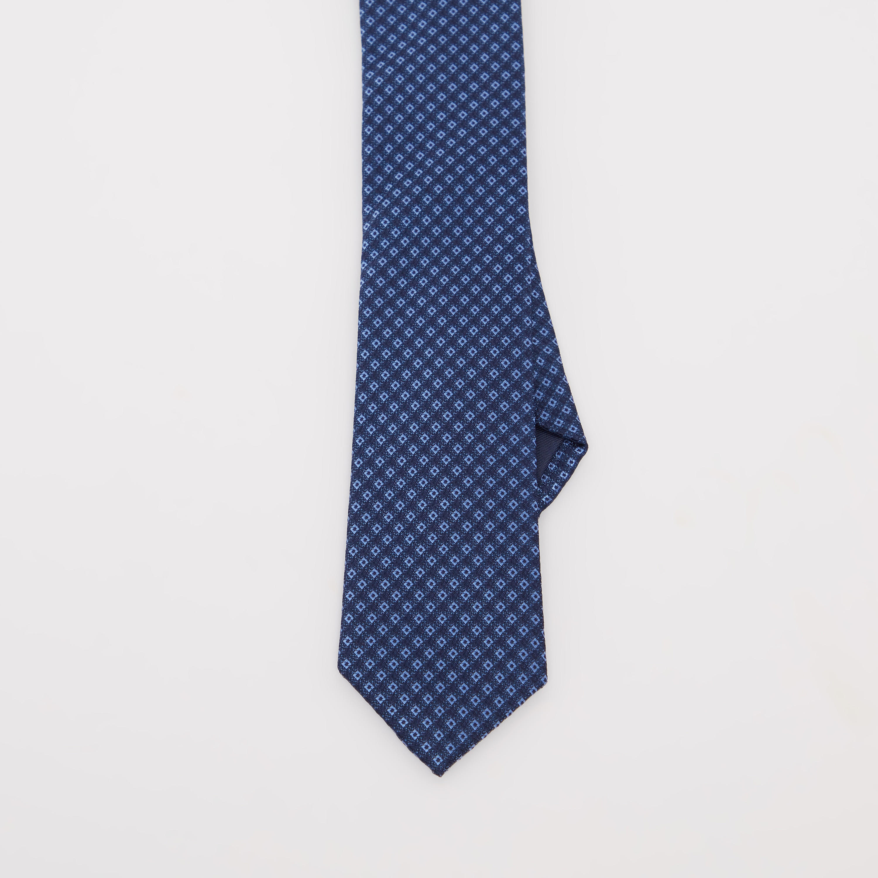 ربطة عنق عادية مستطيلة بارزة الملمس بحلقة تثبيت-men-tiesandcufflinks-pocketsquares-image-1