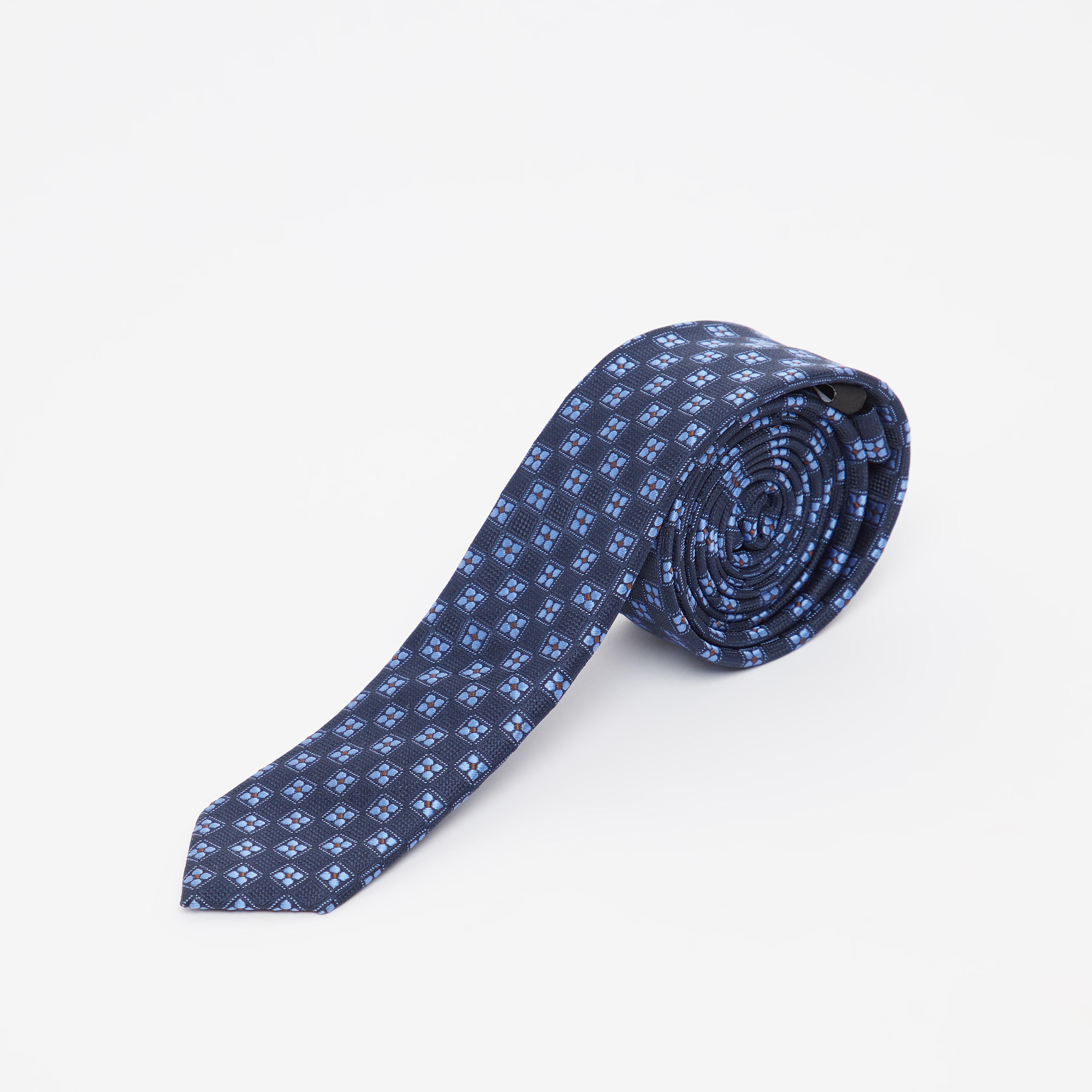 Checked Regular Necktie with Keeper Loop-men-tiesandcufflinks-pocketsquares-image-1