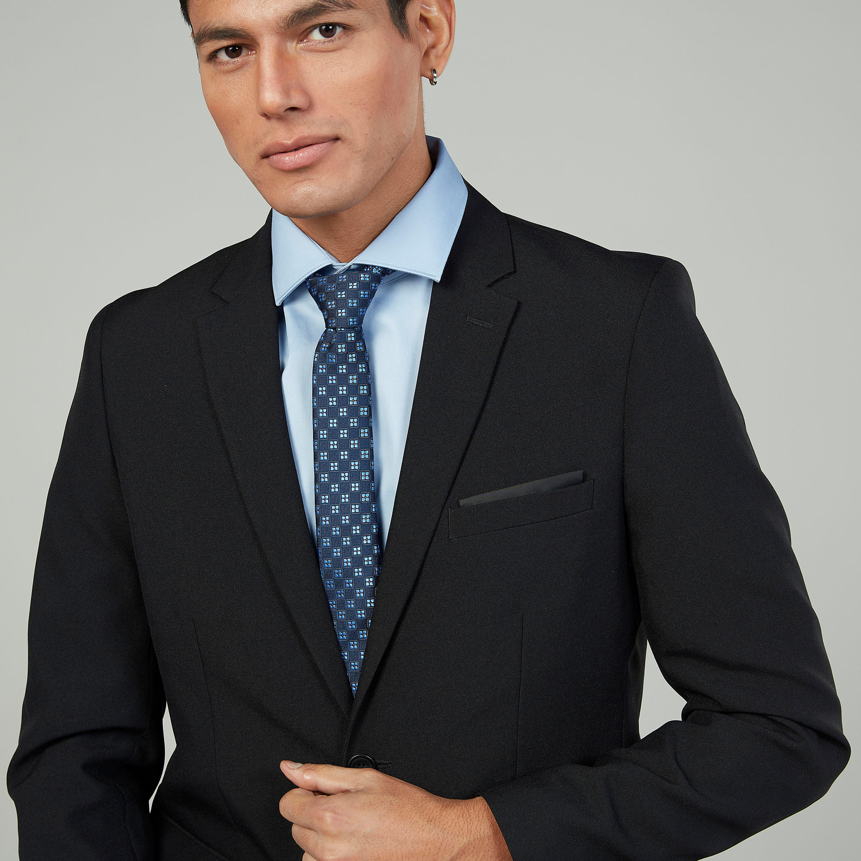 Checked Regular Necktie with Keeper Loop-men-tiesandcufflinks-pocketsquares-image-2