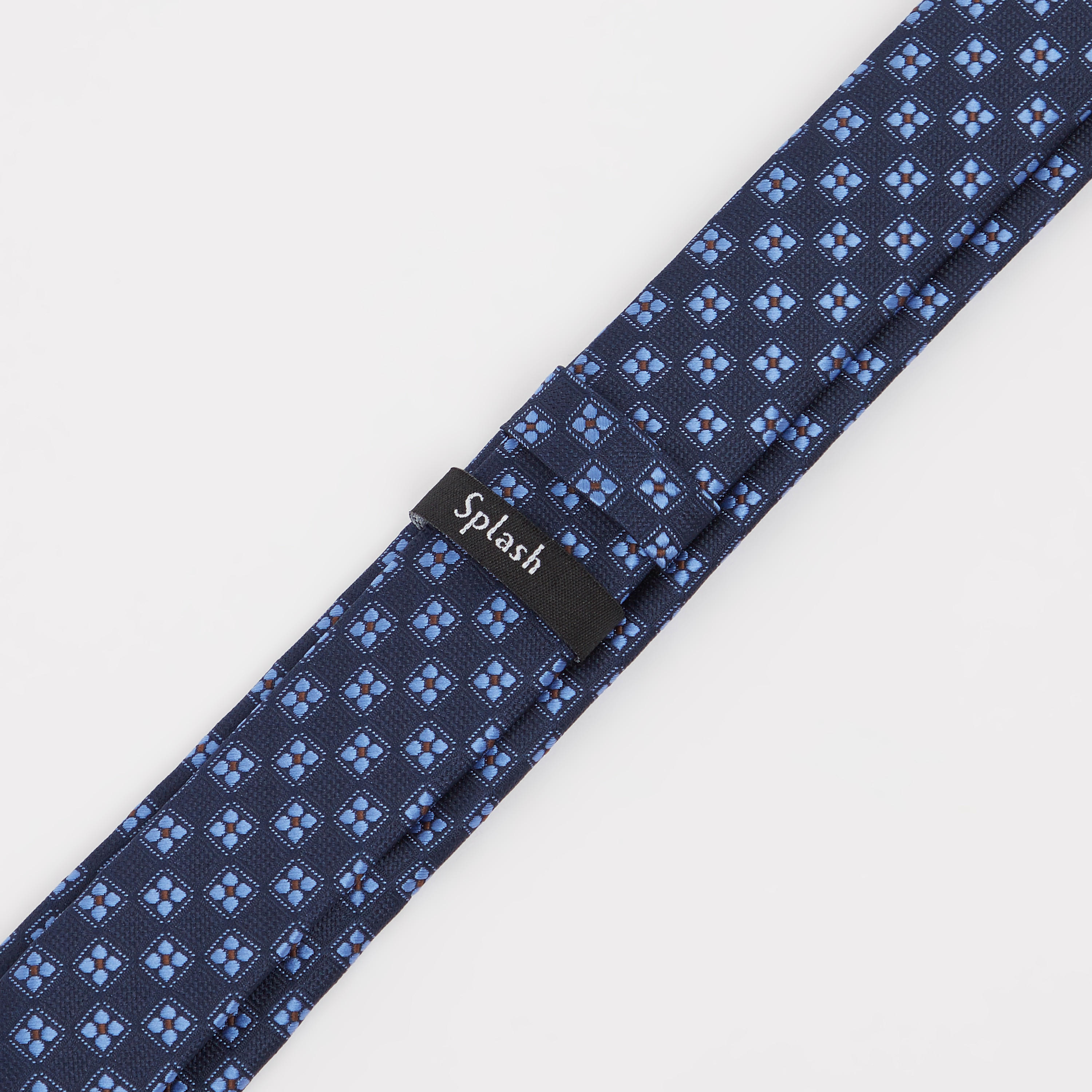 Checked Regular Necktie with Keeper Loop-men-tiesandcufflinks-pocketsquares-image-3